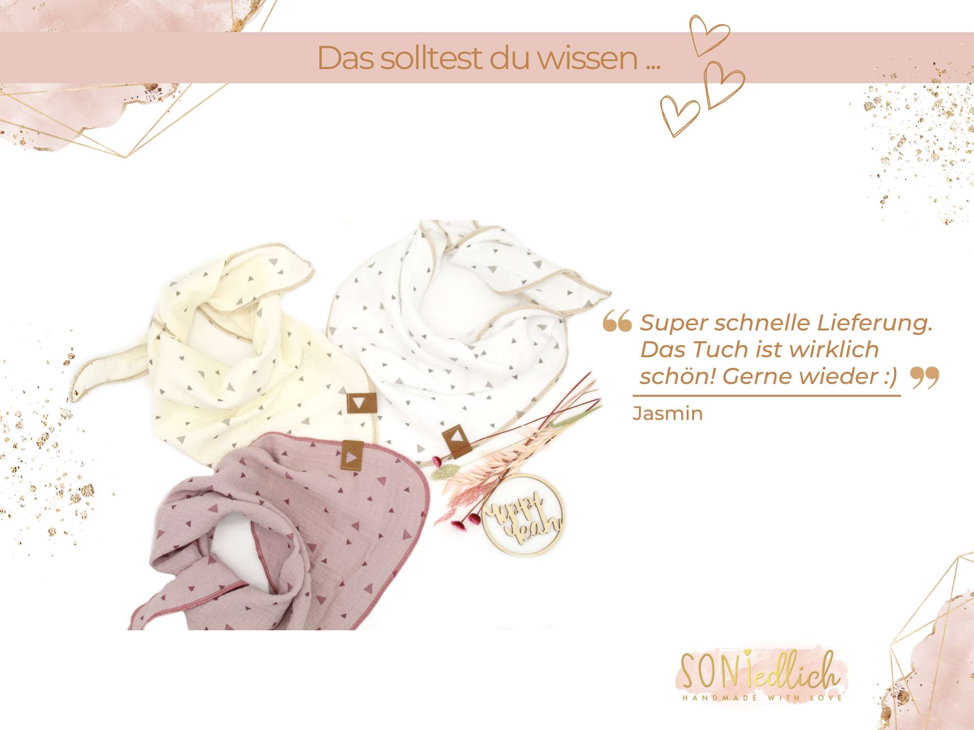 Musselintuch für Kinder "Dreiecke" Bewertung