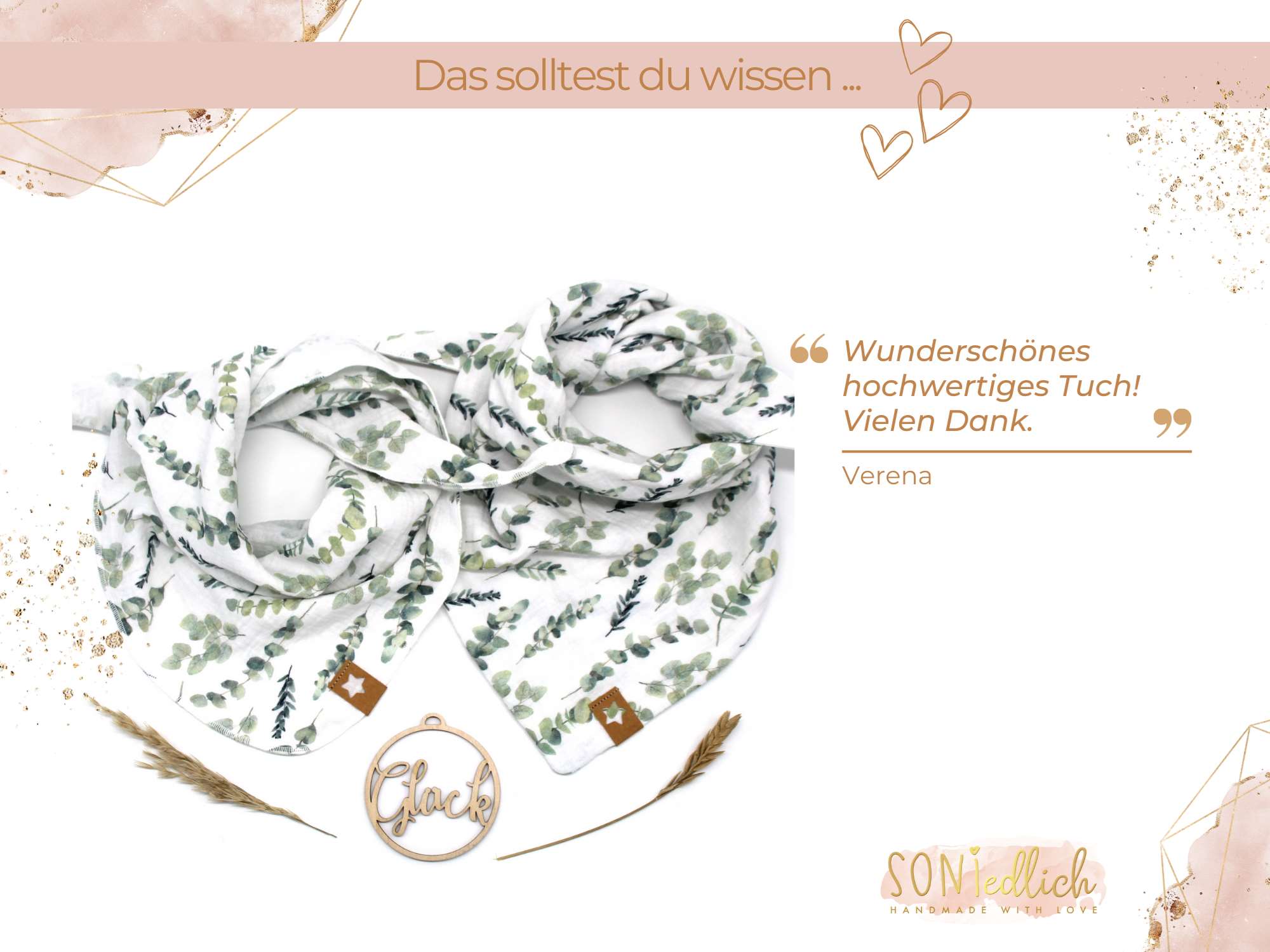 Musselintuch für Kinder "Eukalyptus" Bewertung