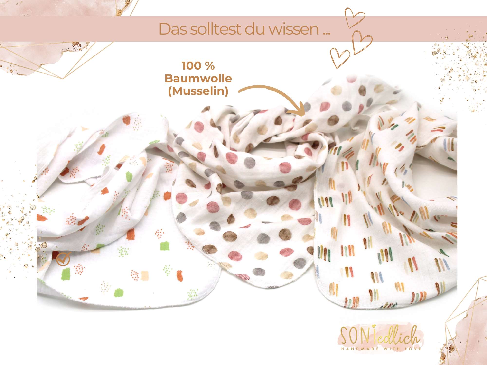 Musselintuch für Kinder "geometrics" Beschreibung