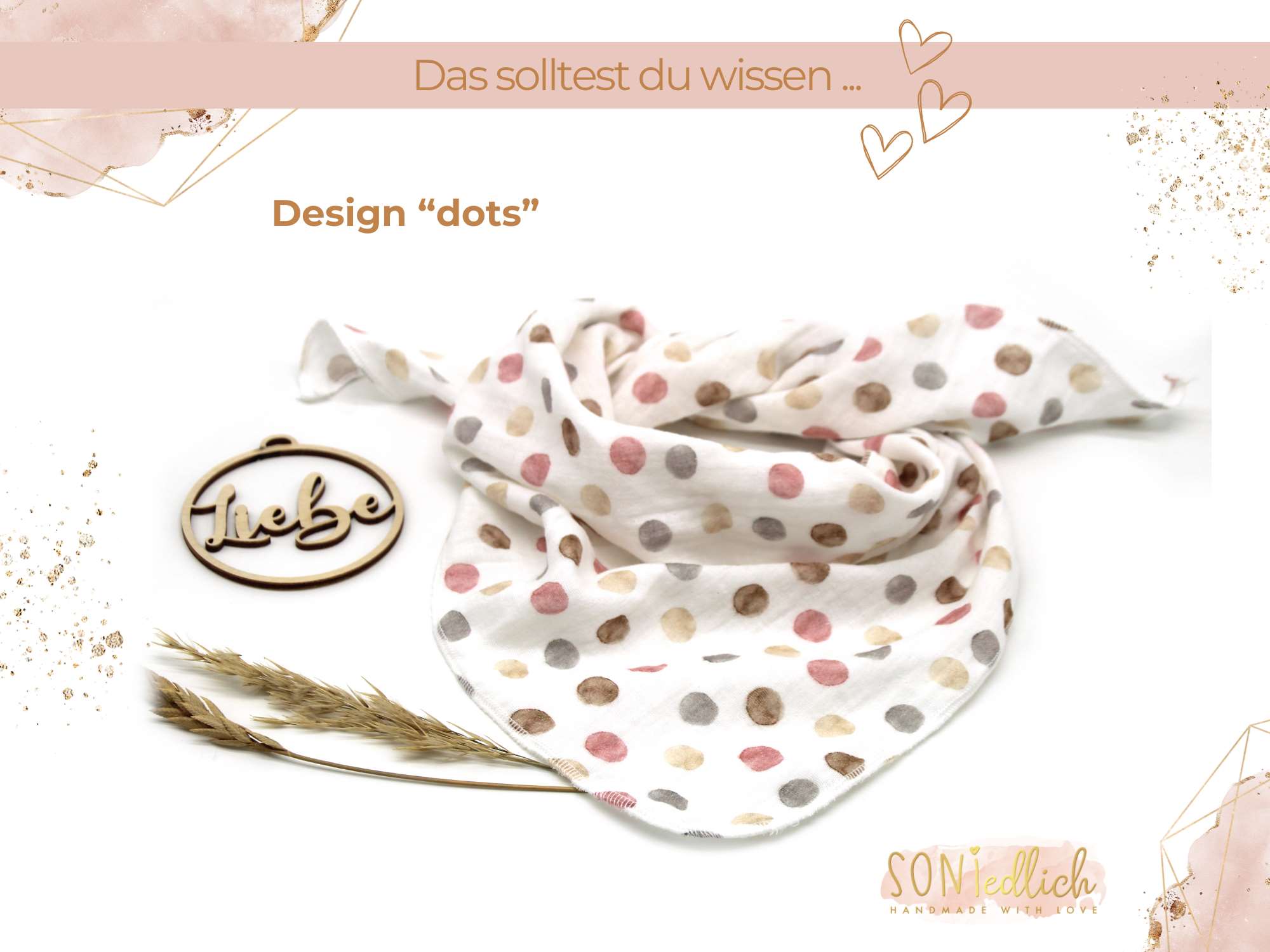 Musselintuch für Kinder "geometrics" Design dots