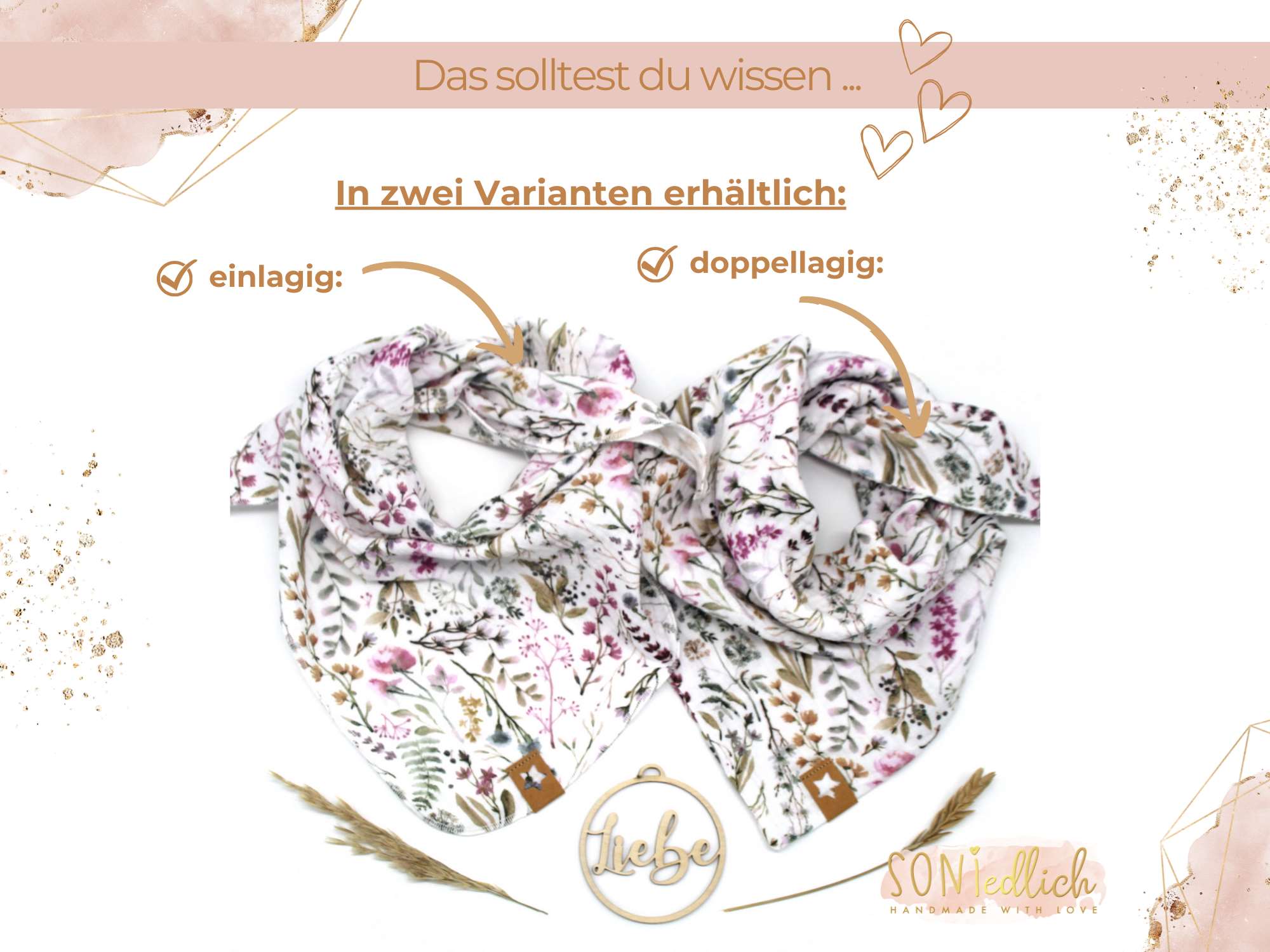 Musselintuch für Kinder "natural-leaves" Varianten