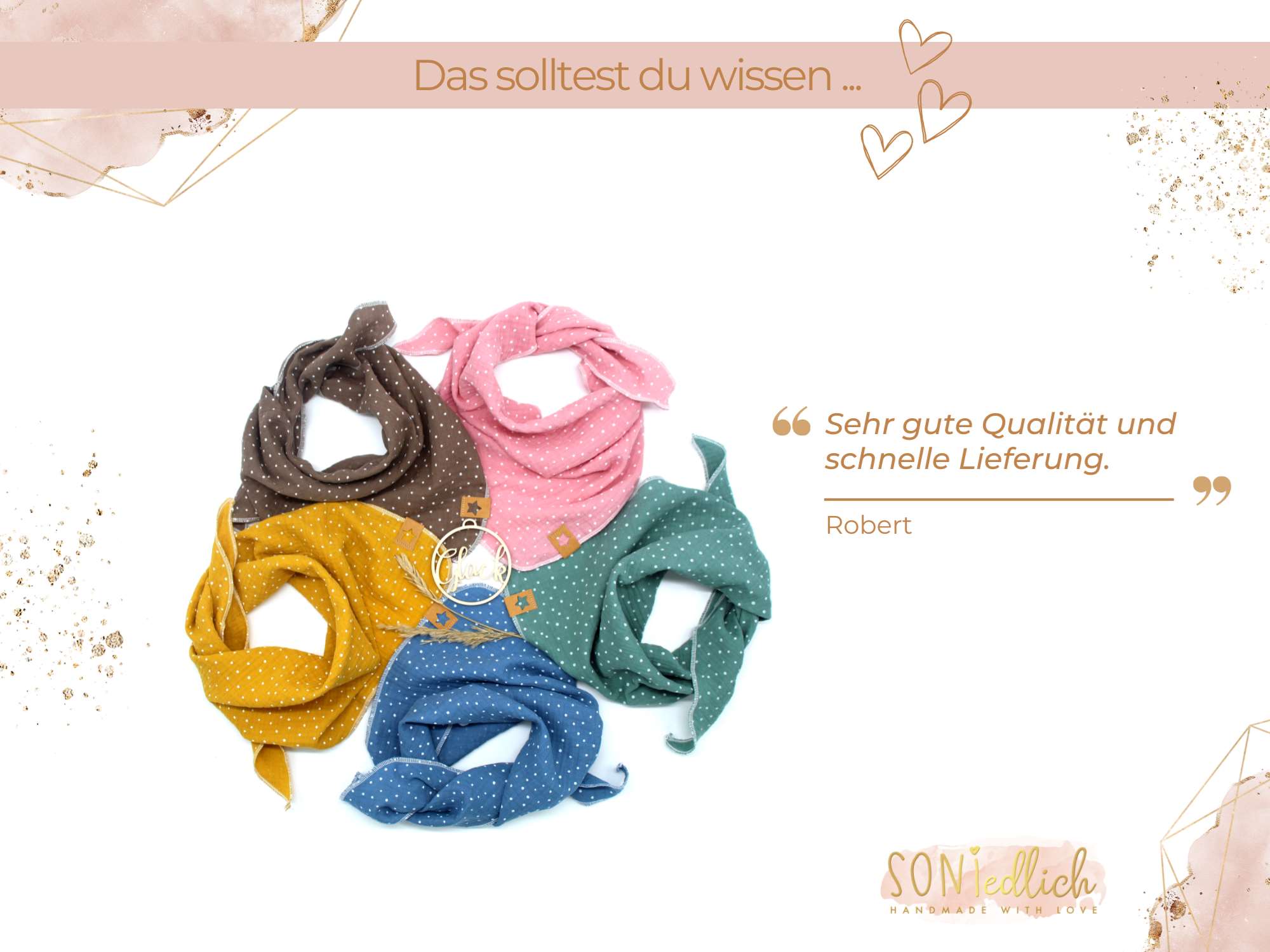 Musselintuch für Kinder "Punkte" Bewertung