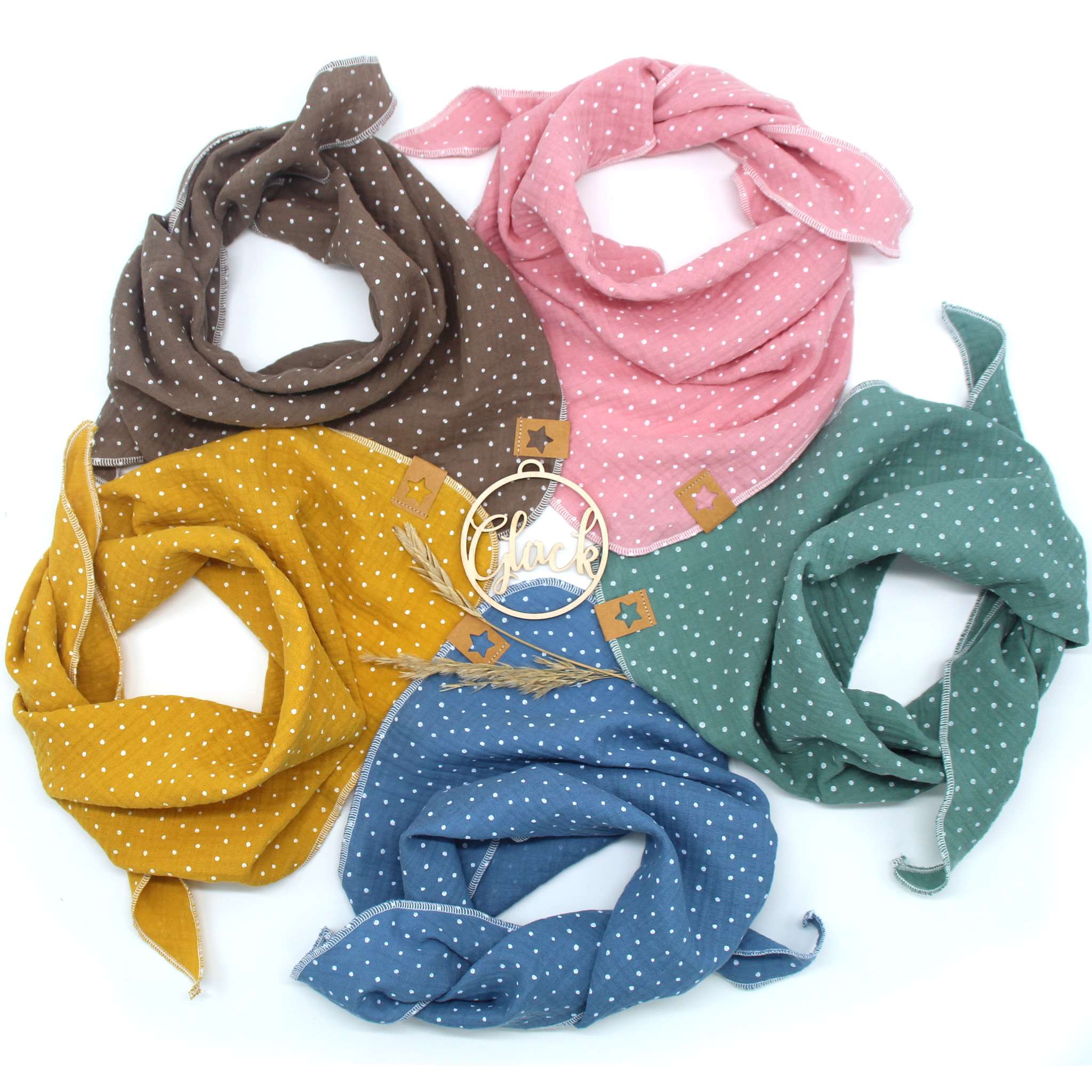 Musselintuch für Kinder "Punkte"