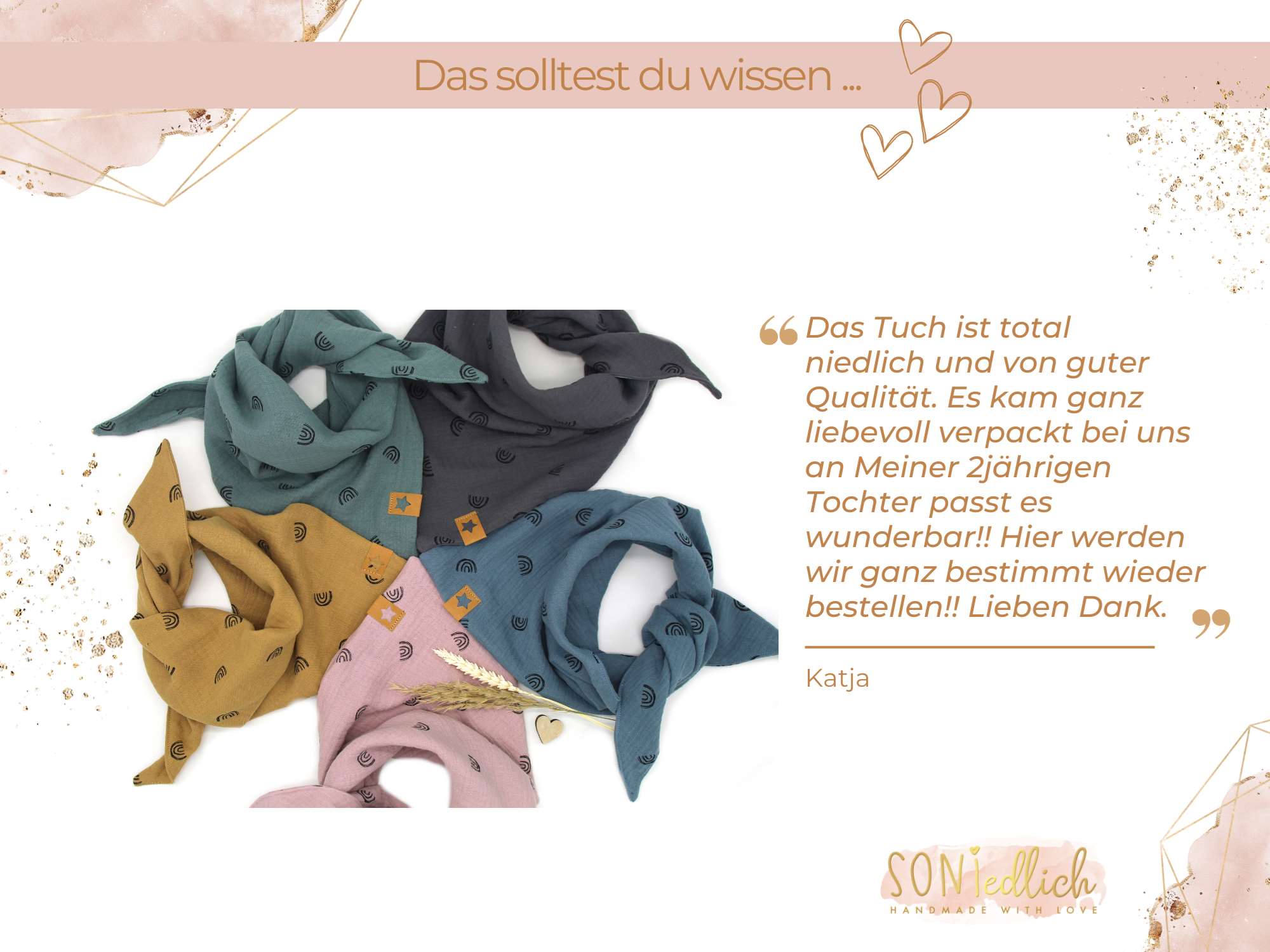 Musselintuch für Kinder "Regenbogen doppellagig" Bewertung