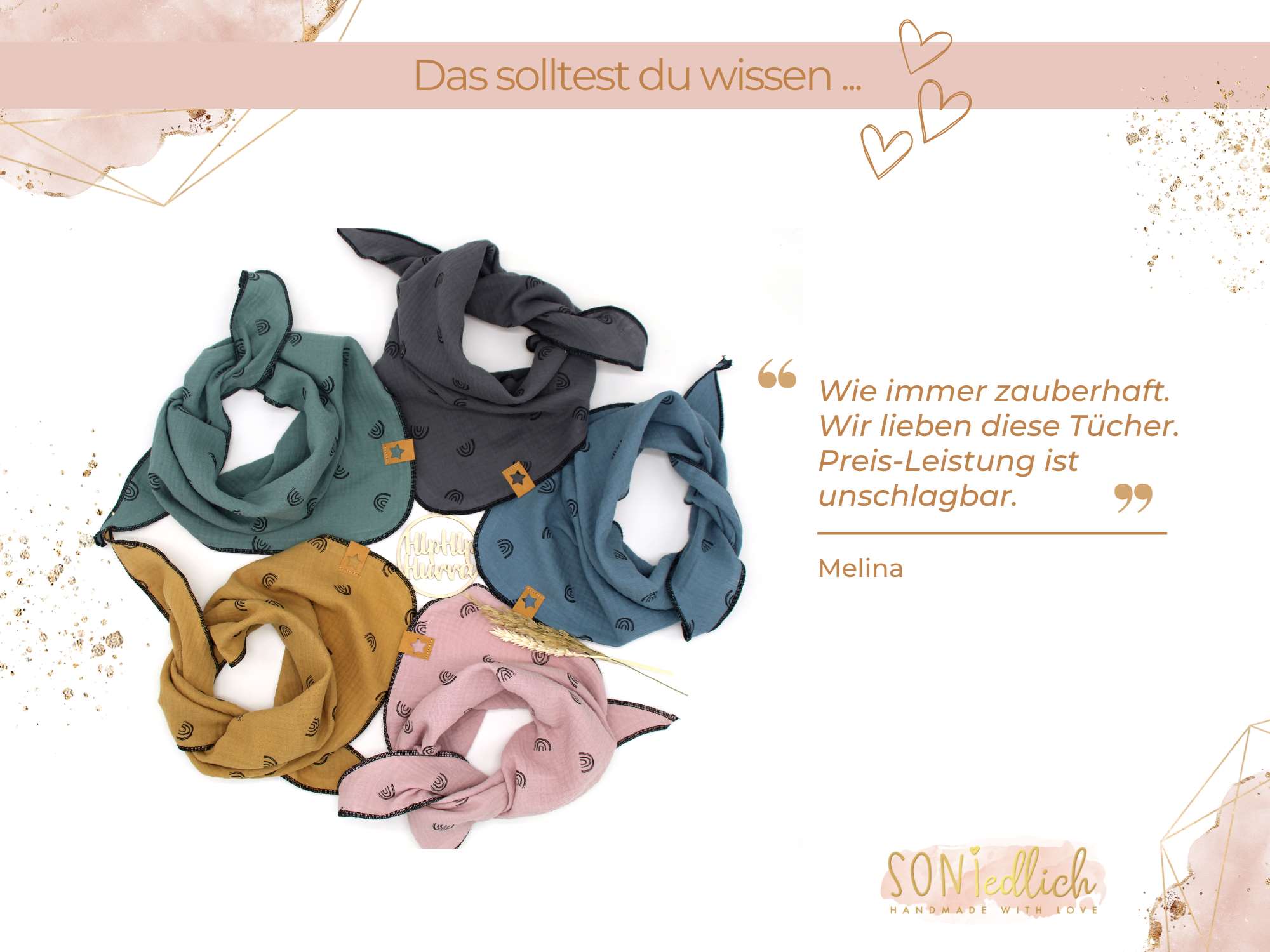 Musselintuch für Kinder "Regenbogen einlagig" Bewertung