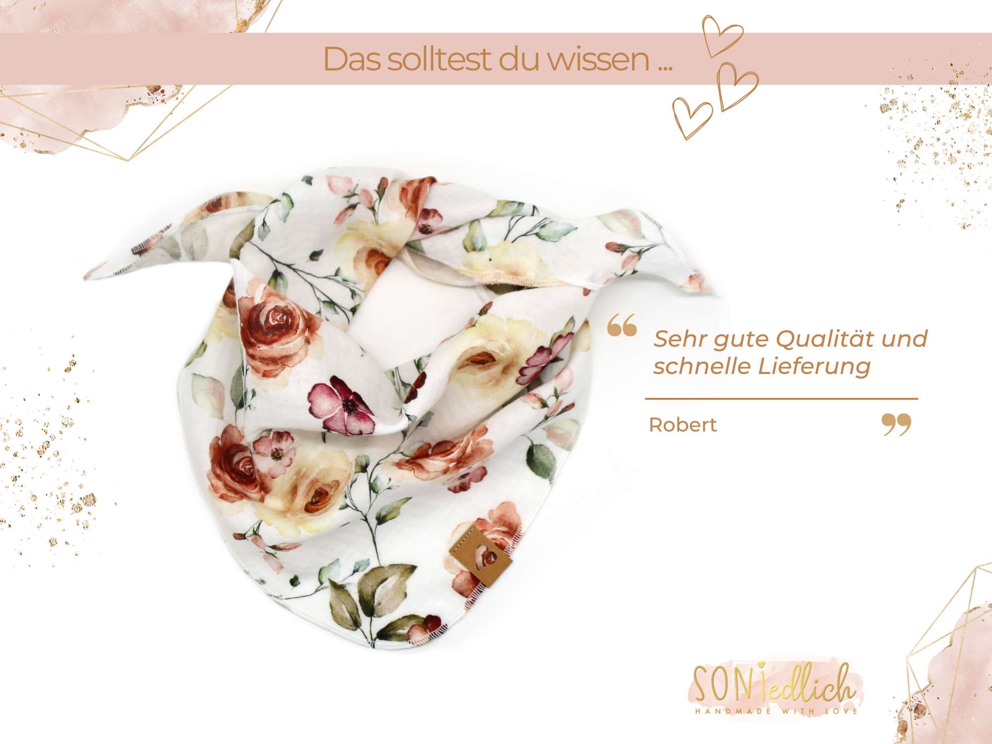 Musselintuch für Kinder "roses" Bewertung