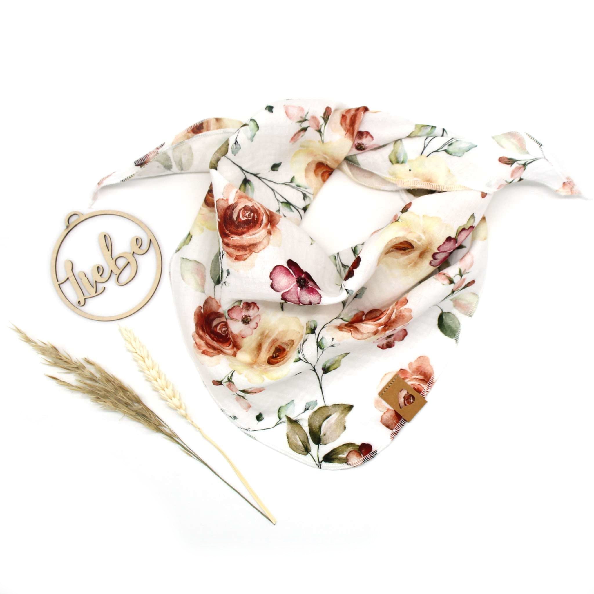 Musselintuch für Kinder "roses"