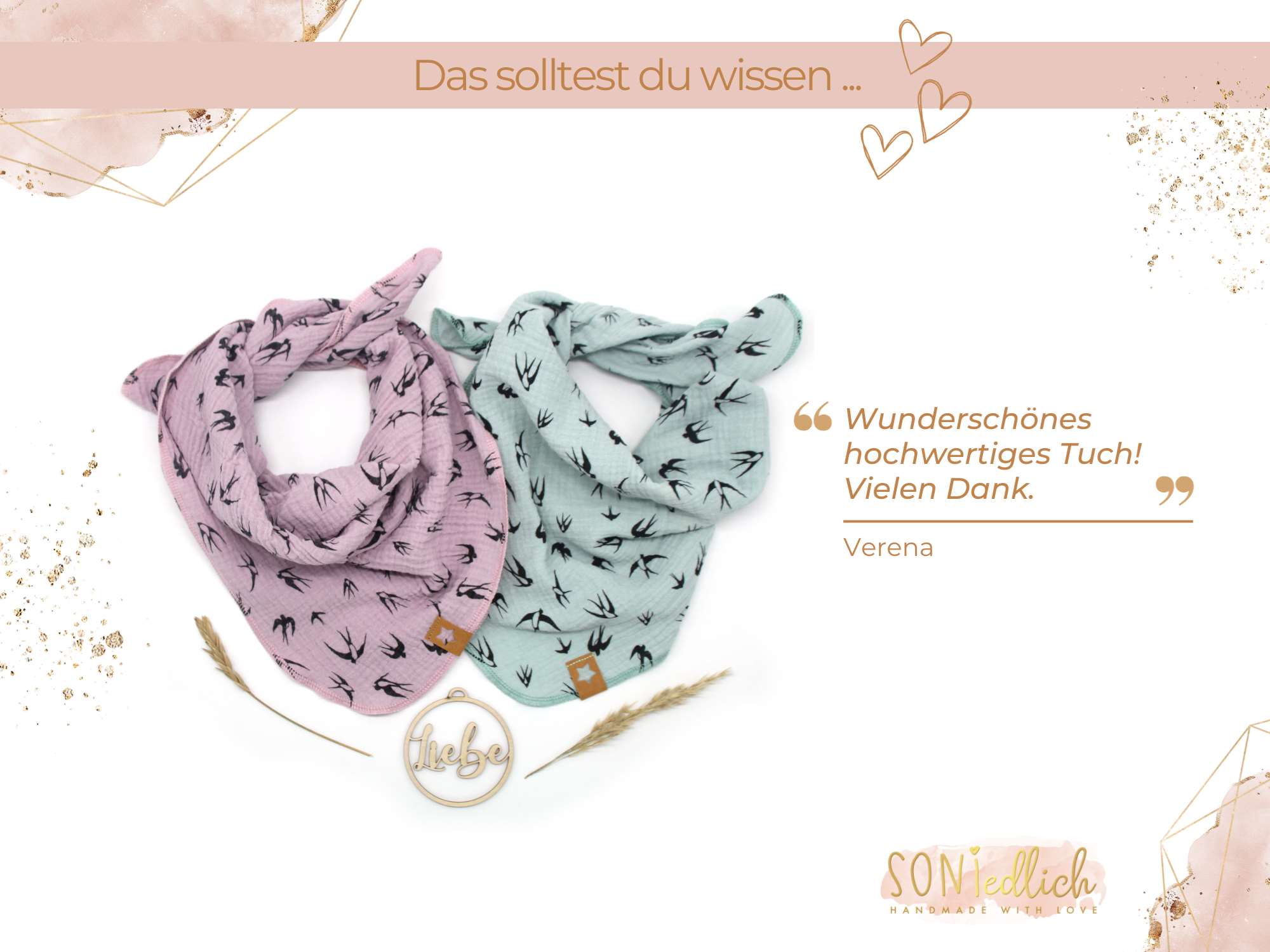 Musselintuch für Kinder „Schwalben“ Bewertung