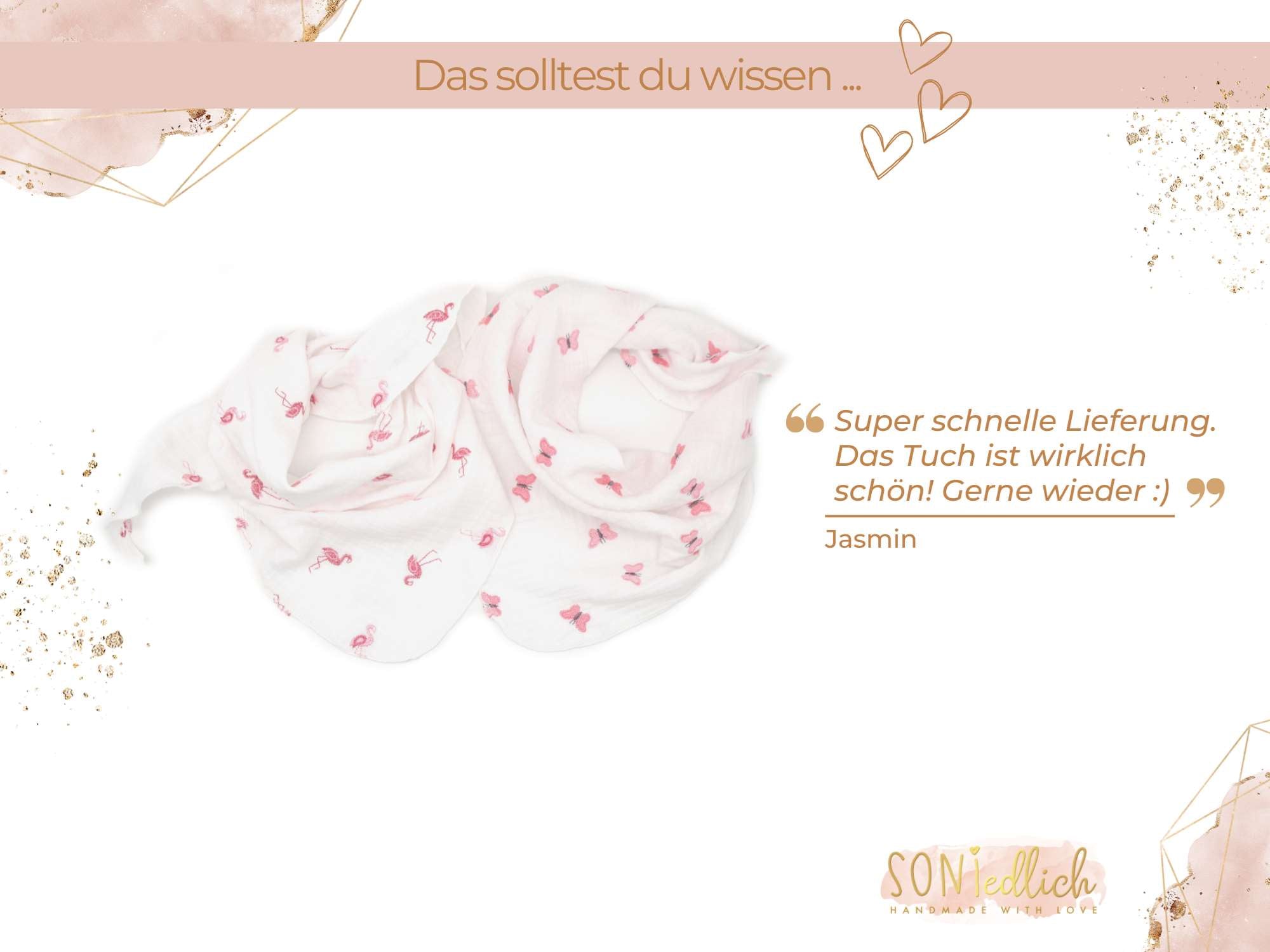 Musselintuch für Kinder "Stickerei" Bewertung