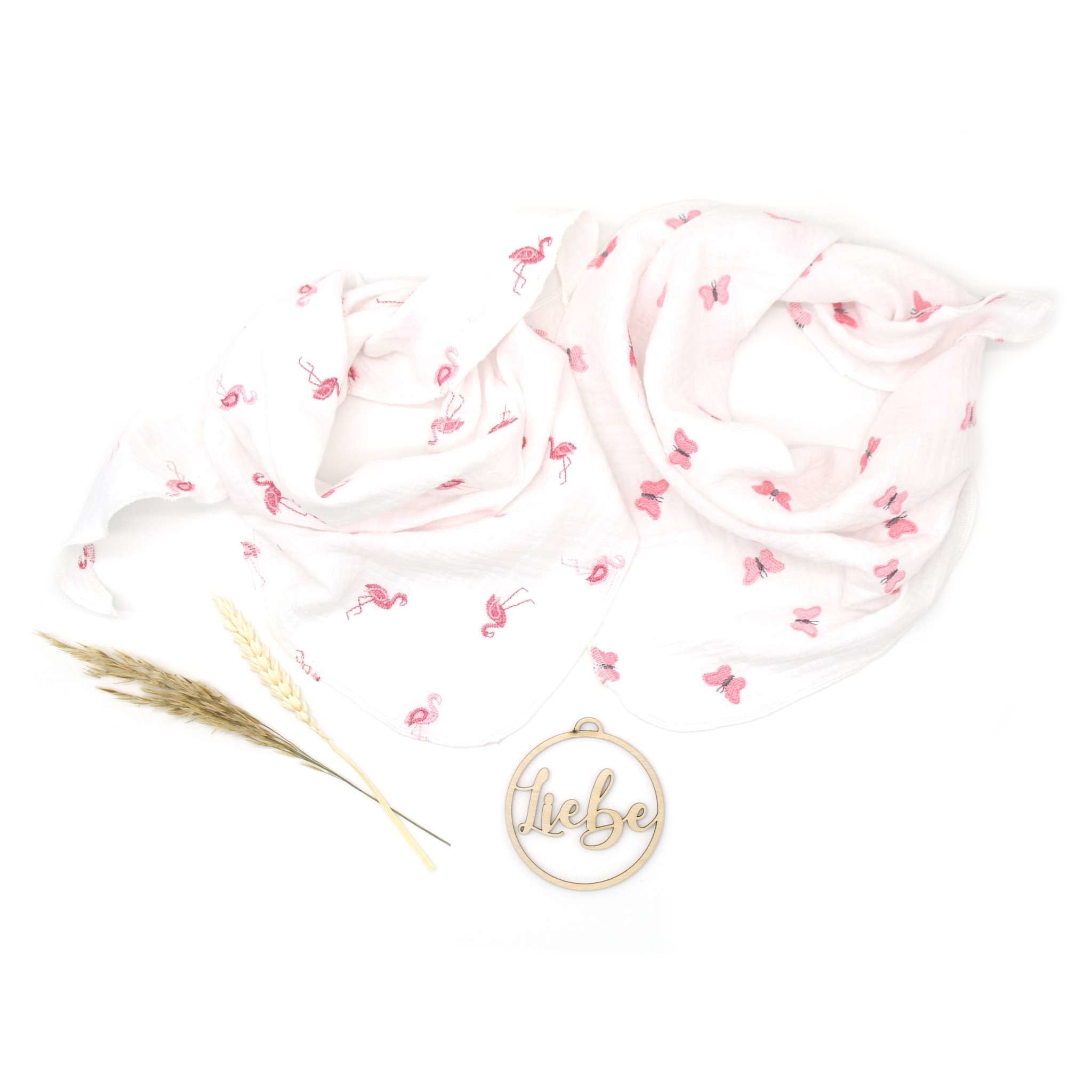 Musselintuch für Kinder "Stickerei"