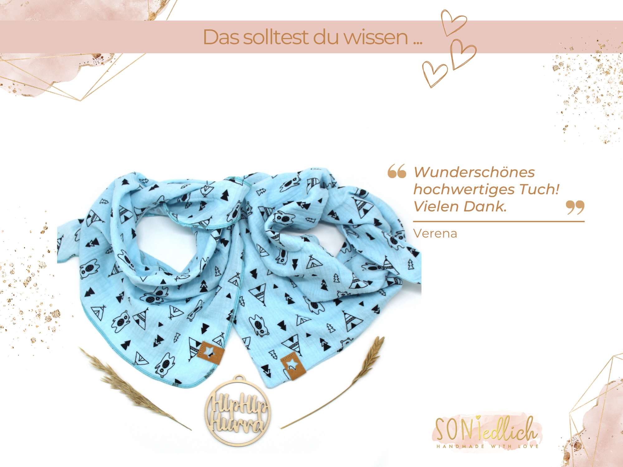 Musselintuch für Kinder "Tipi-Bär" Bewertung