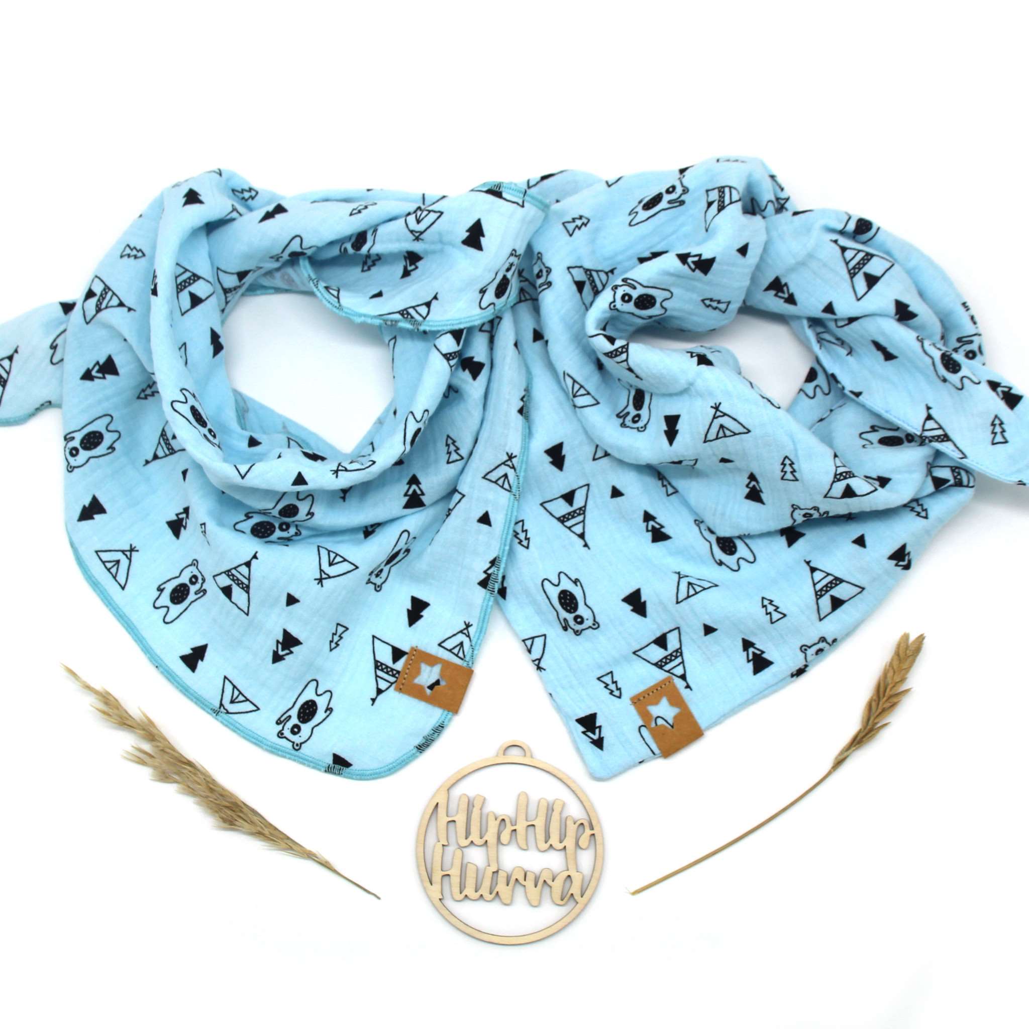 Musselintuch für Kinder "Tipi-Bär"