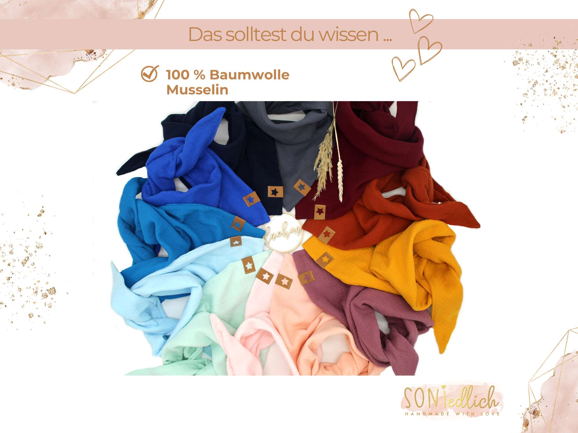 Musselintuch für Kinder „uni, doppellagig“ Beschreibung