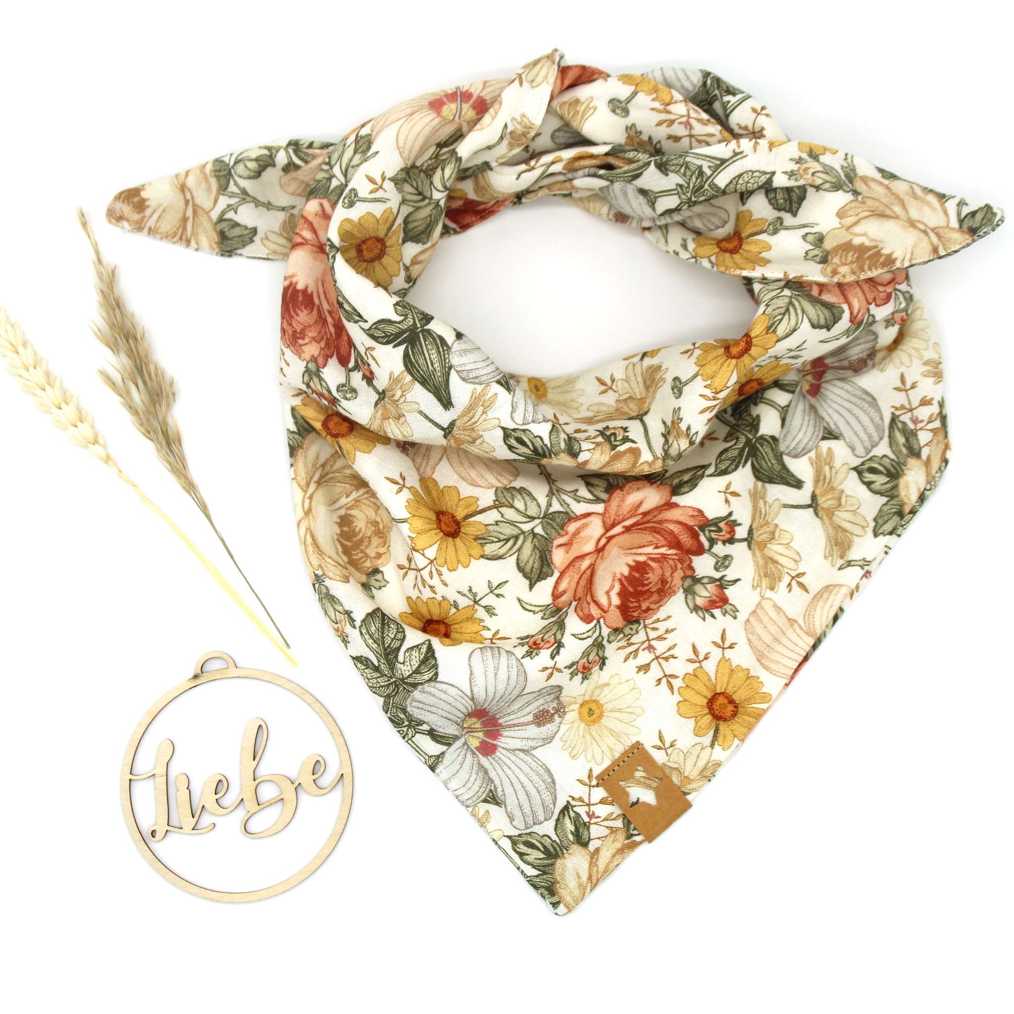 Musselintuch für Kinder "vintage flowers"