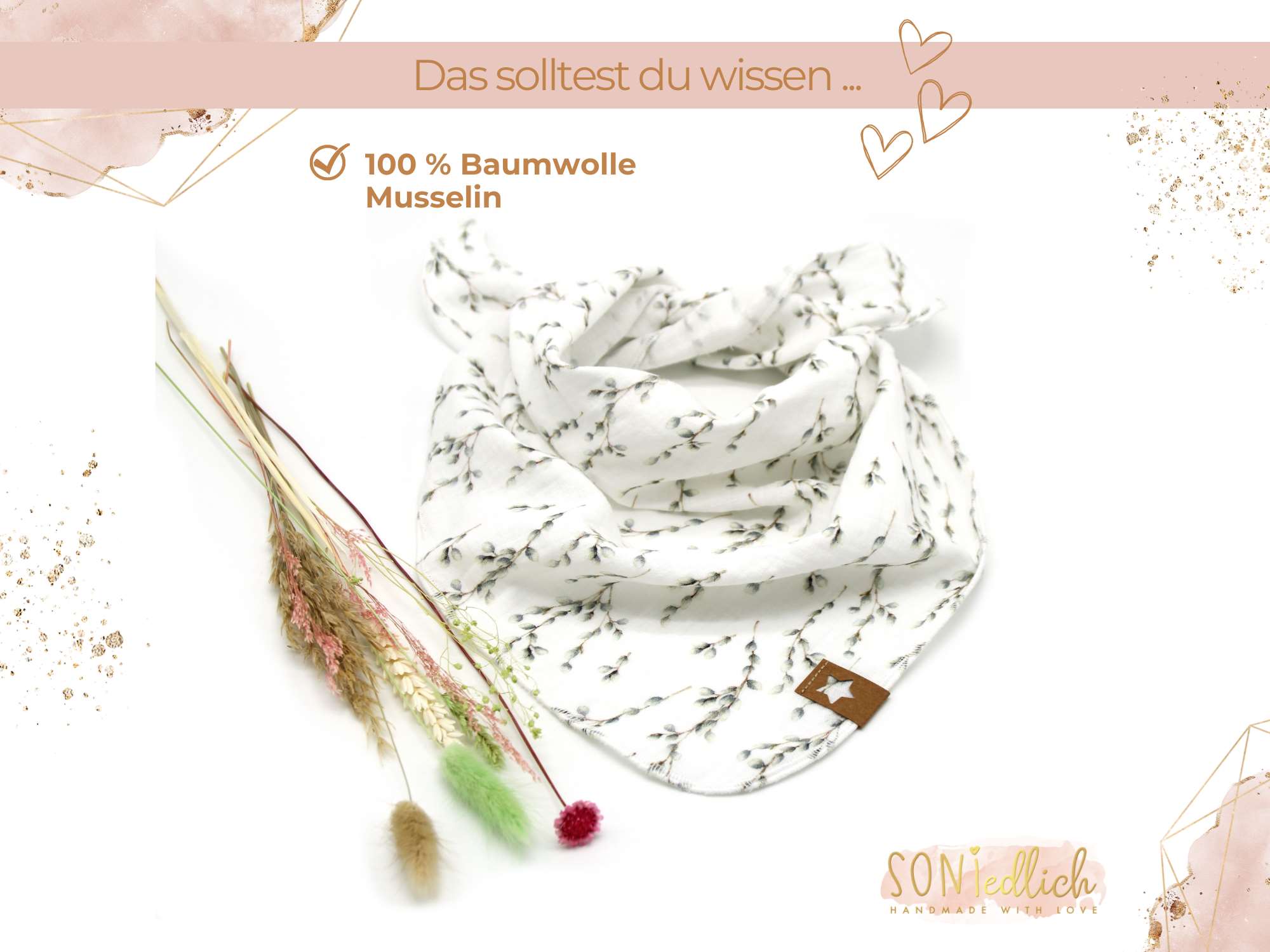 Musselintuch für Kinder "willow“ Beschreibung