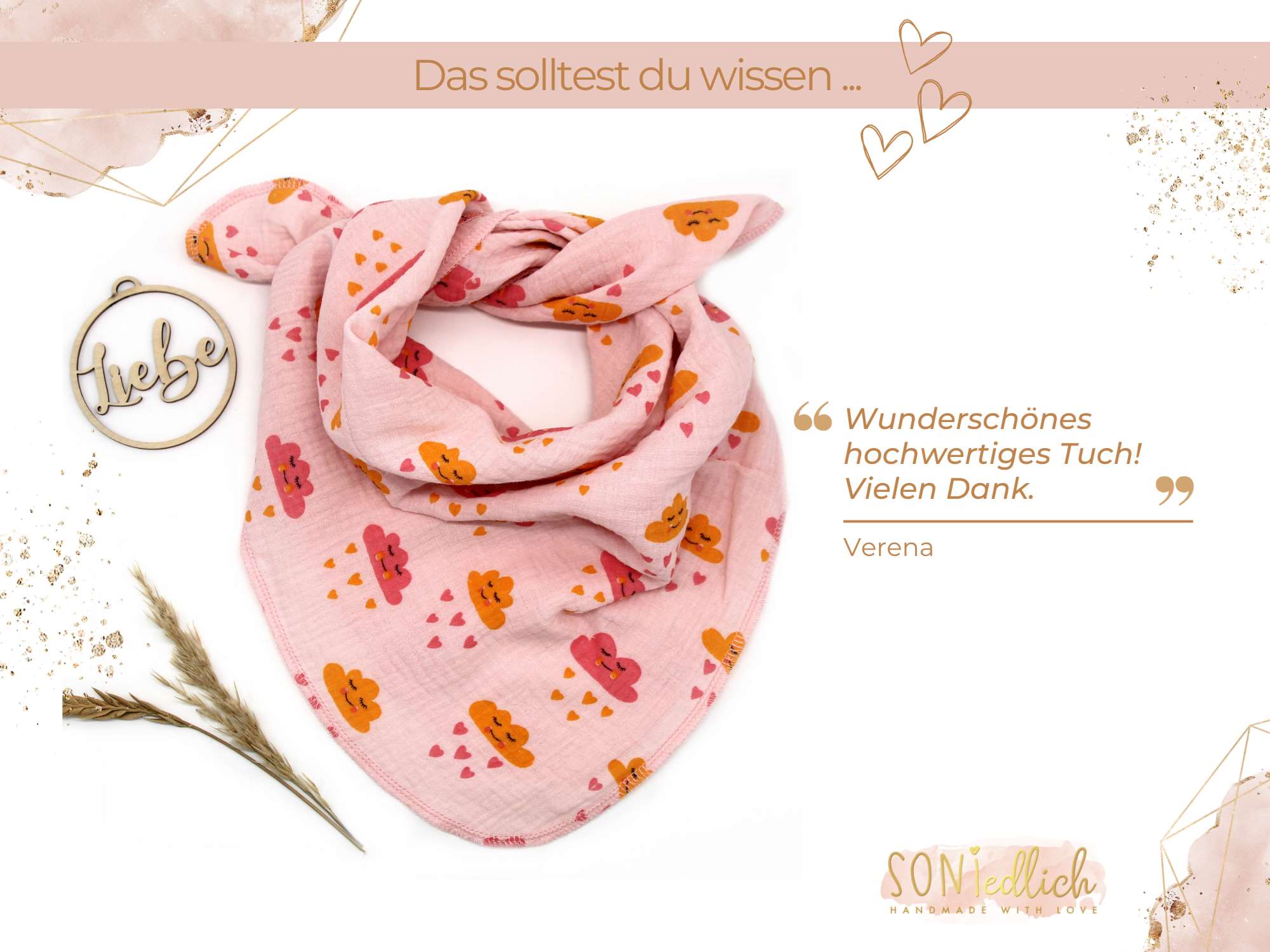 Musselintuch für Kinder „Wolken“ Bewertung