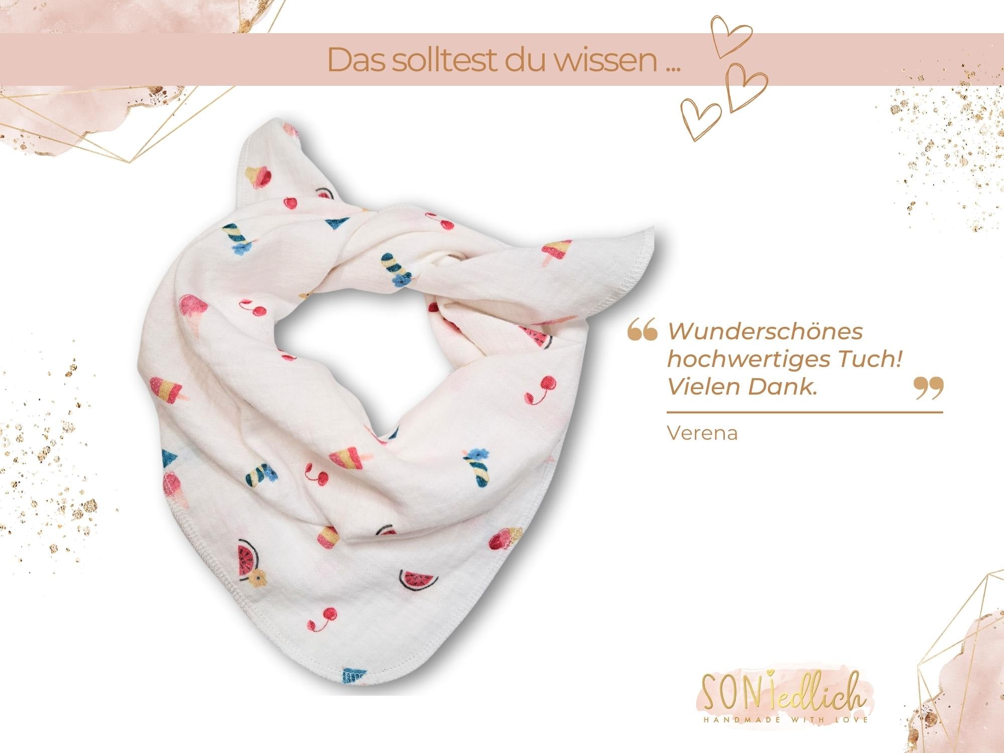 Musselintuch für Babys und Kinder "summervibes" - Bewertung