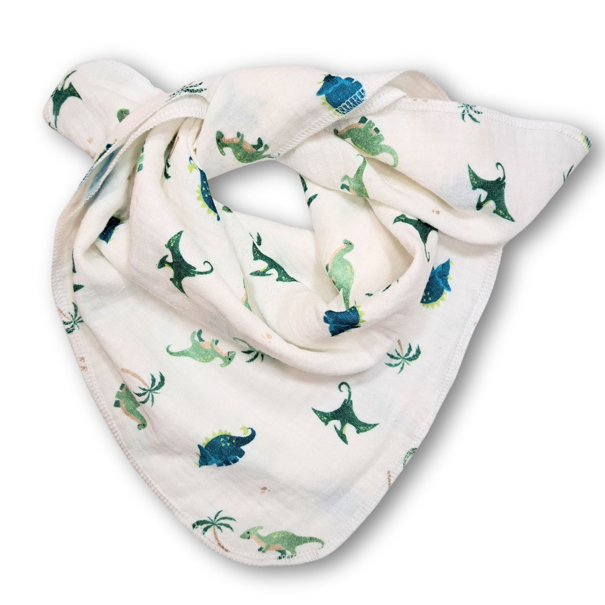 Musselintuch für Babys und Kinder "Dinosaurier" - Ansicht von oben
