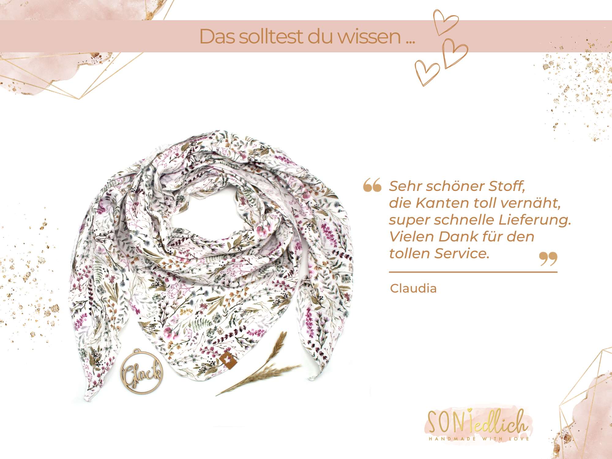 Musselintuch XXL für Erwachsene „natural leaves" Bewertung