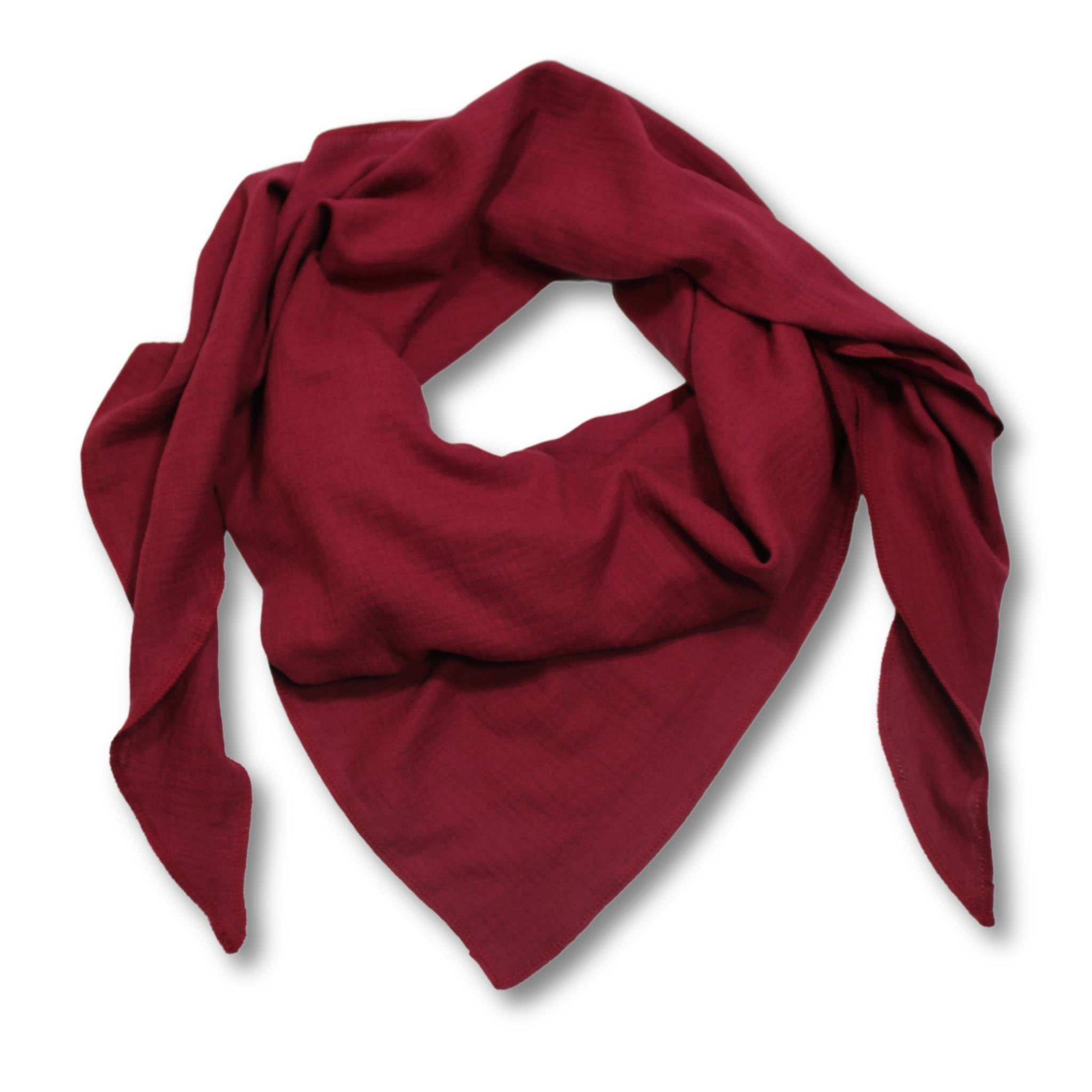 XXL-Tuch aus Musselin in cherry