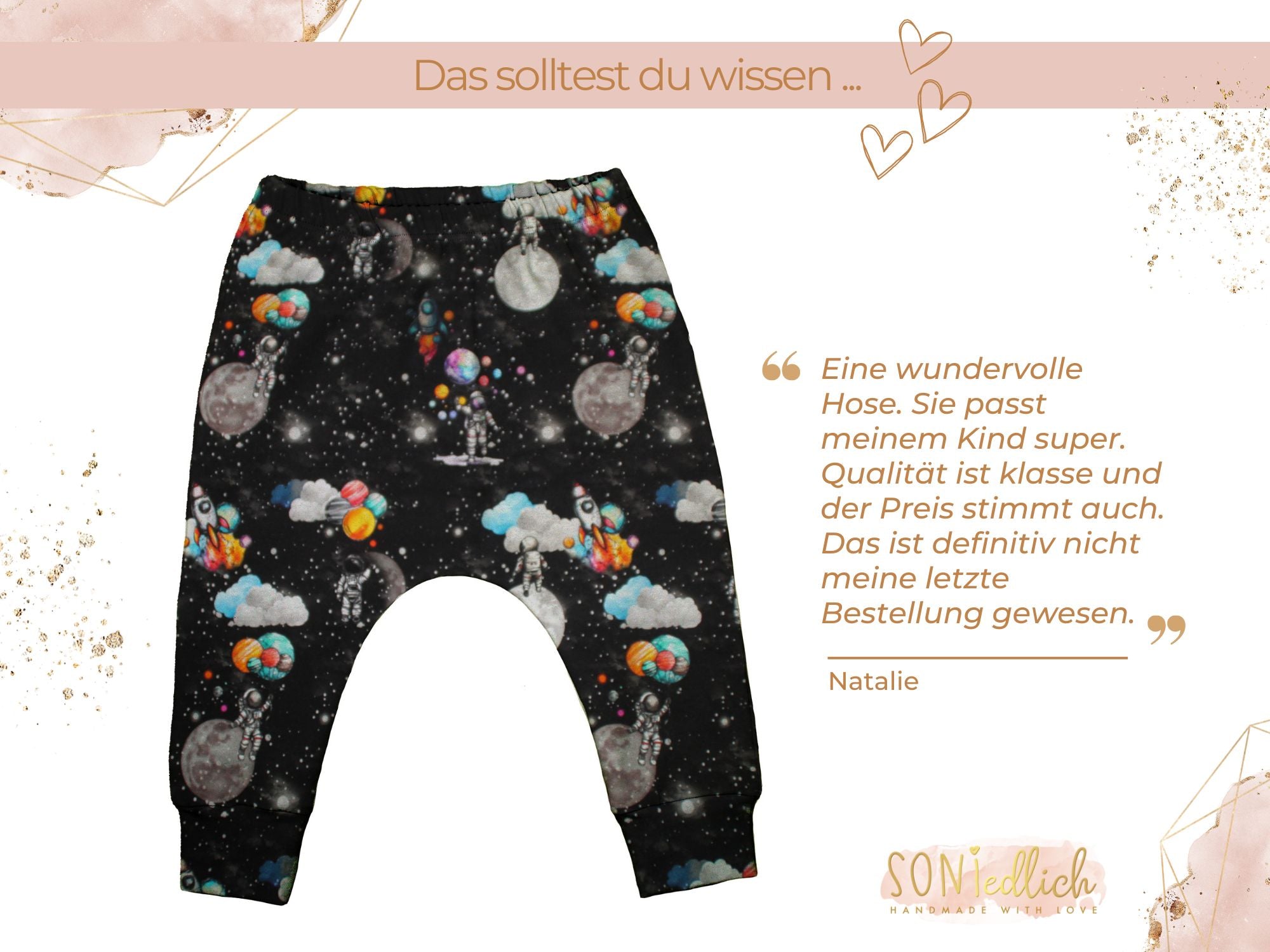 Slim Harem Pants für Babys und Kinder „Astronaut“ Bewertung