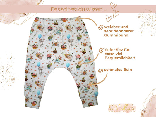 Slim Harem Pants für Babys und Kinder „sweet garden“ Merkmale