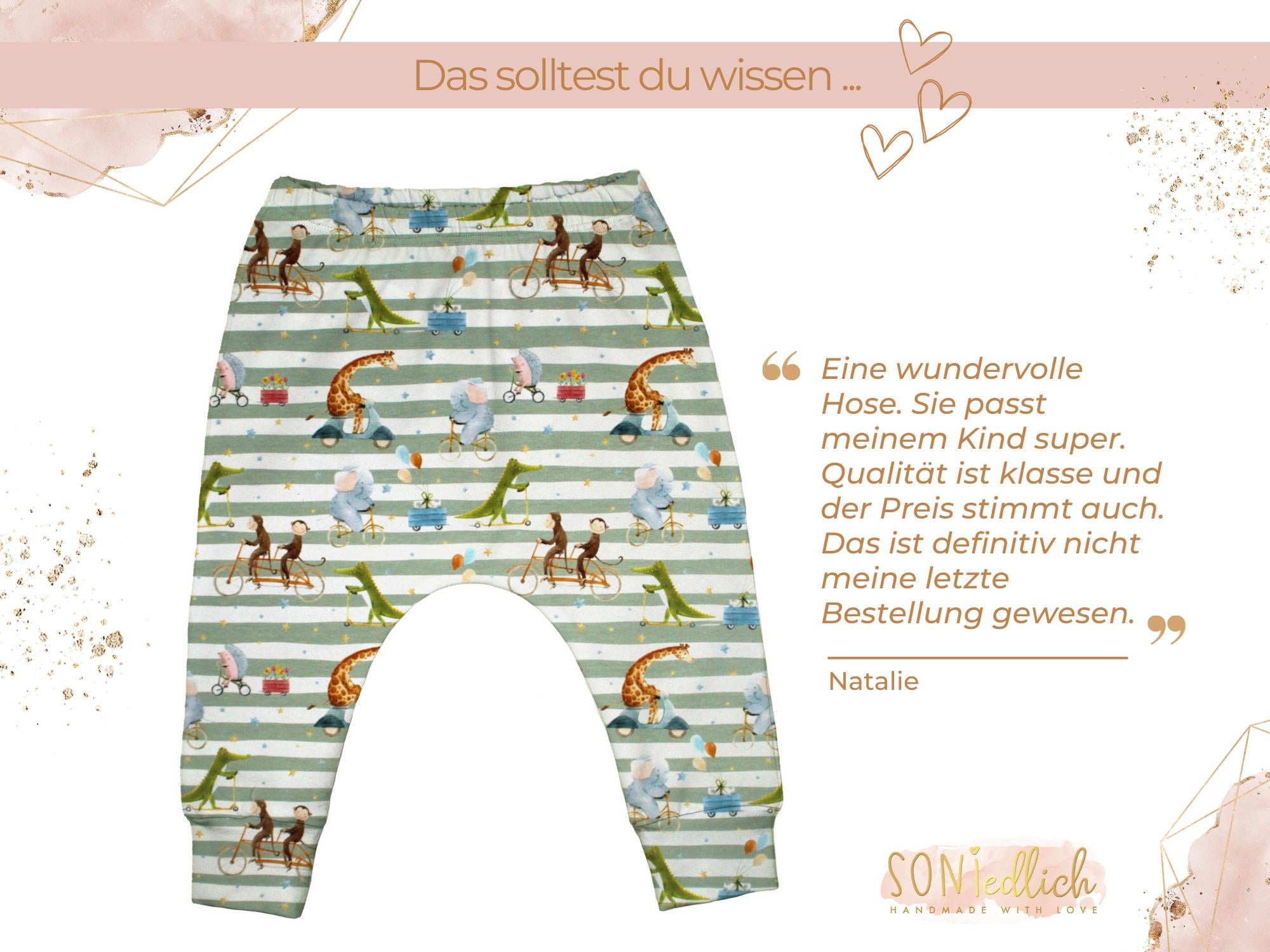 Slim Harem Pants für Babys und Kinder „Tierausflug“ Bewertung