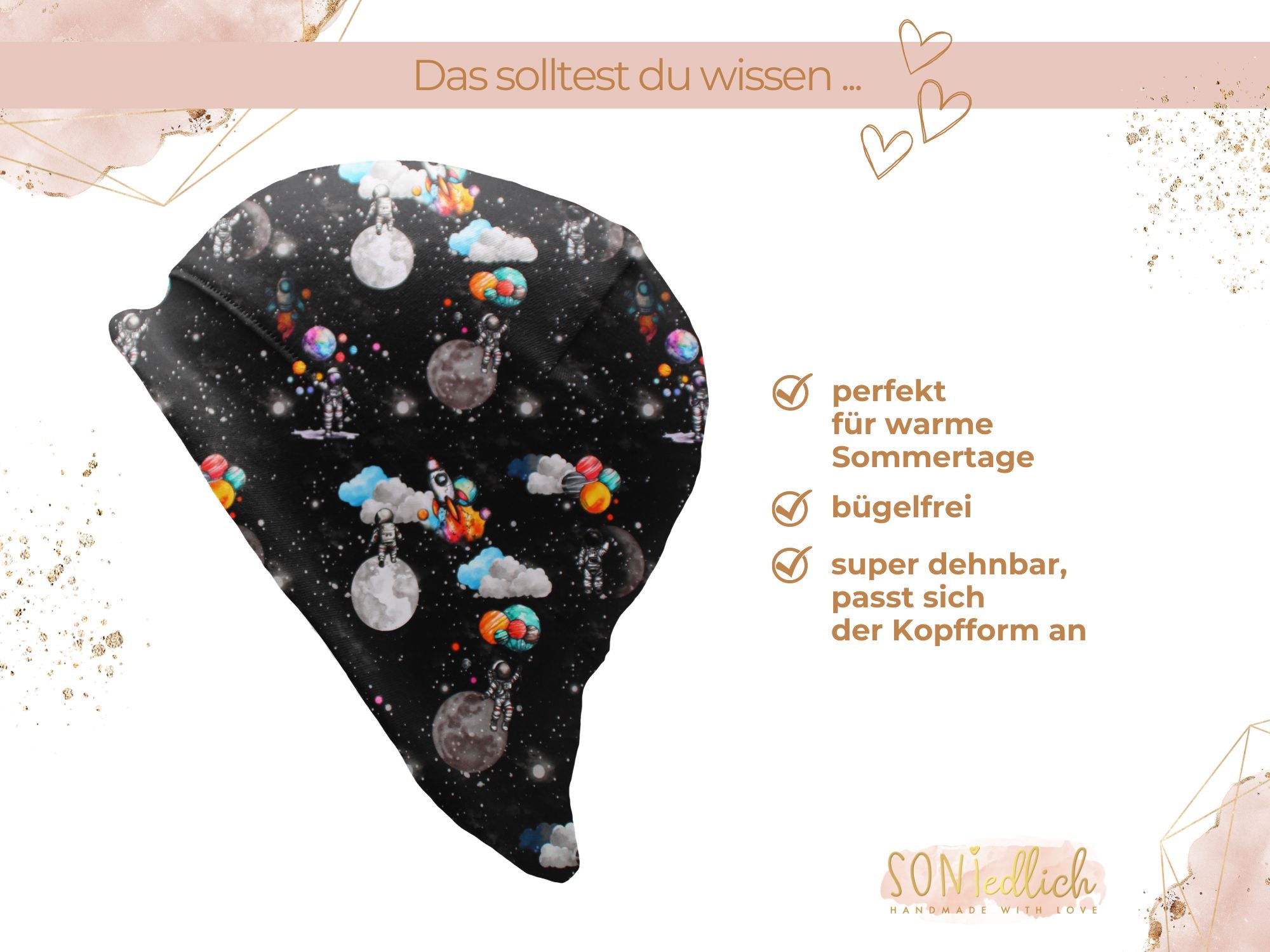 Sonnenhut für Babys und Kinder „Astronaut“ Beschreibung