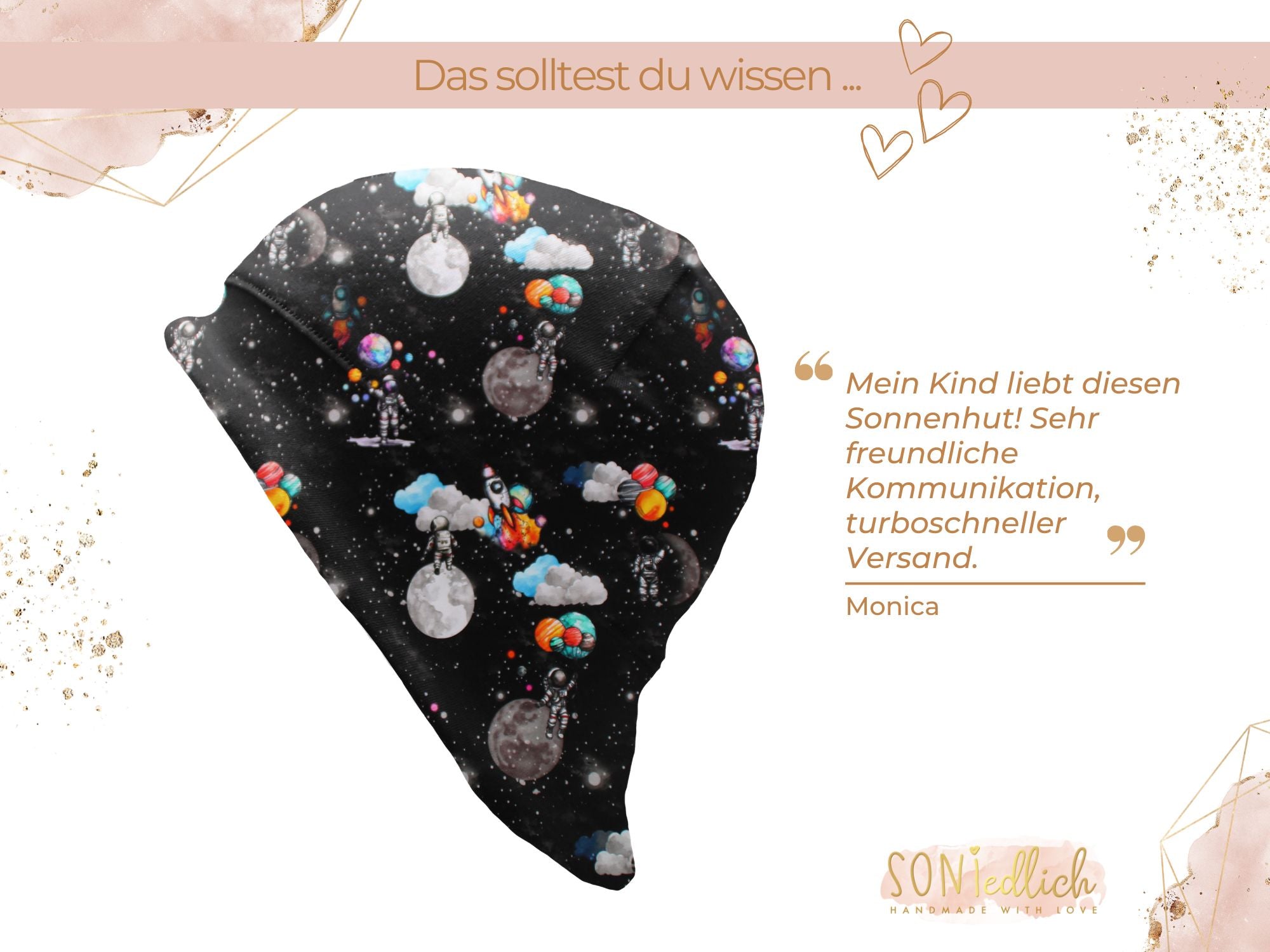 Sonnenhut für Babys und Kinder „Astronaut“ Bewertung