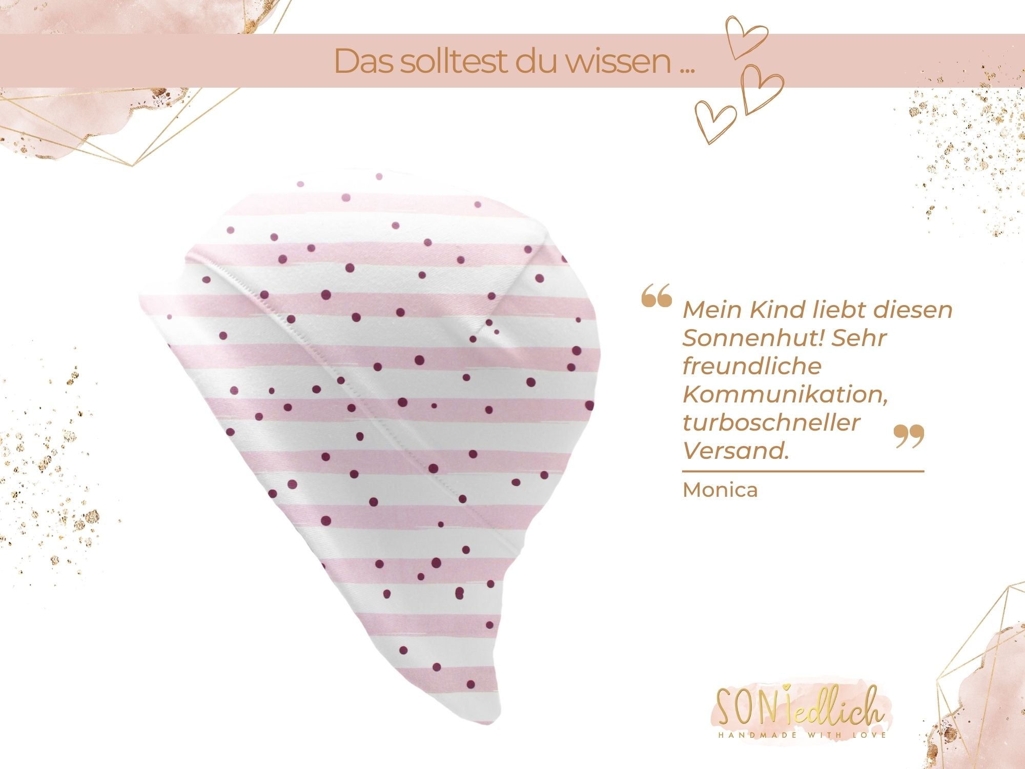Sonnenhut für Babys und Kinder „dotties and stripes" Bewertung