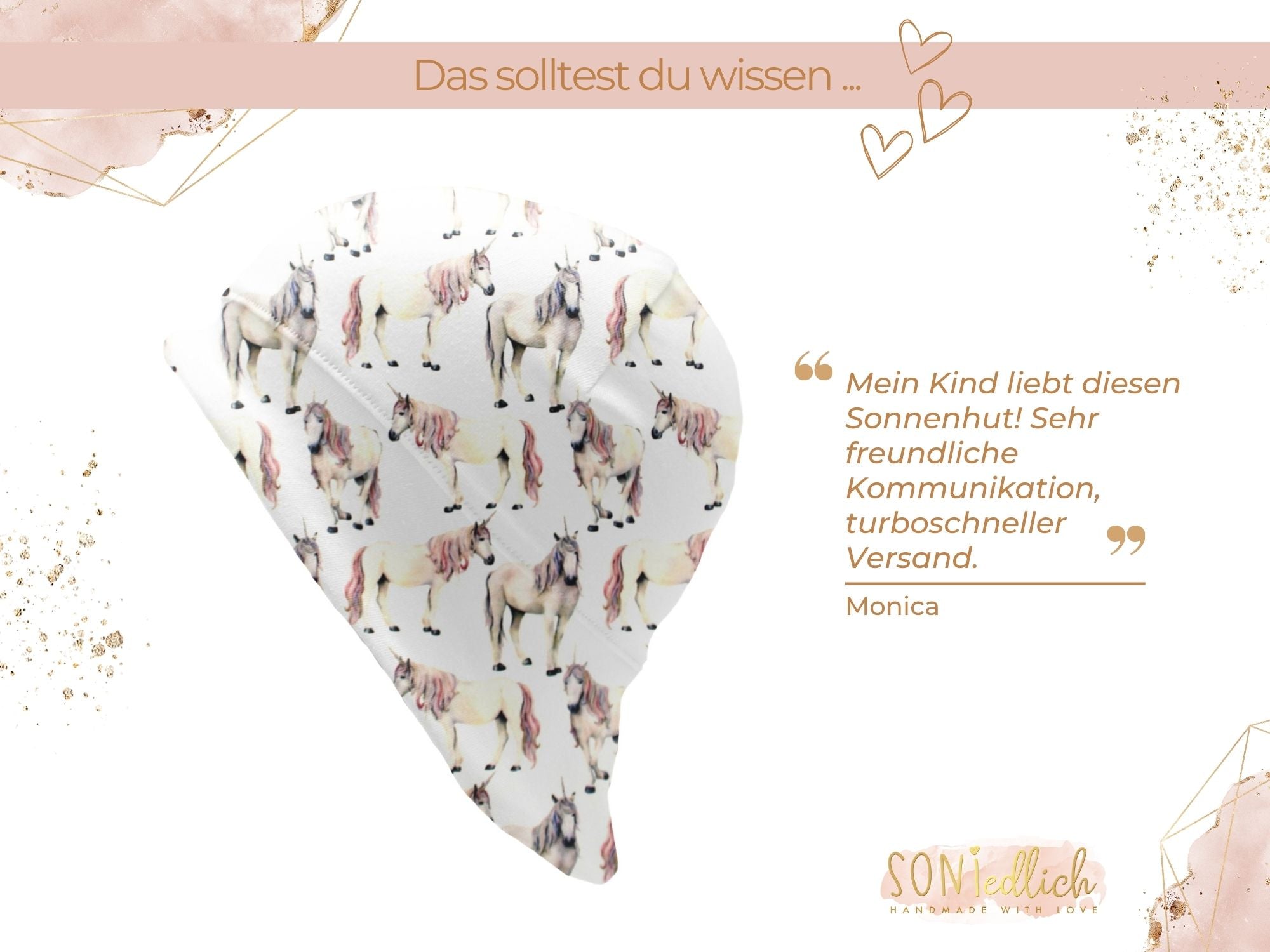 Sonnenhut für Babys und Kinder „Einhorn“ Bewertung