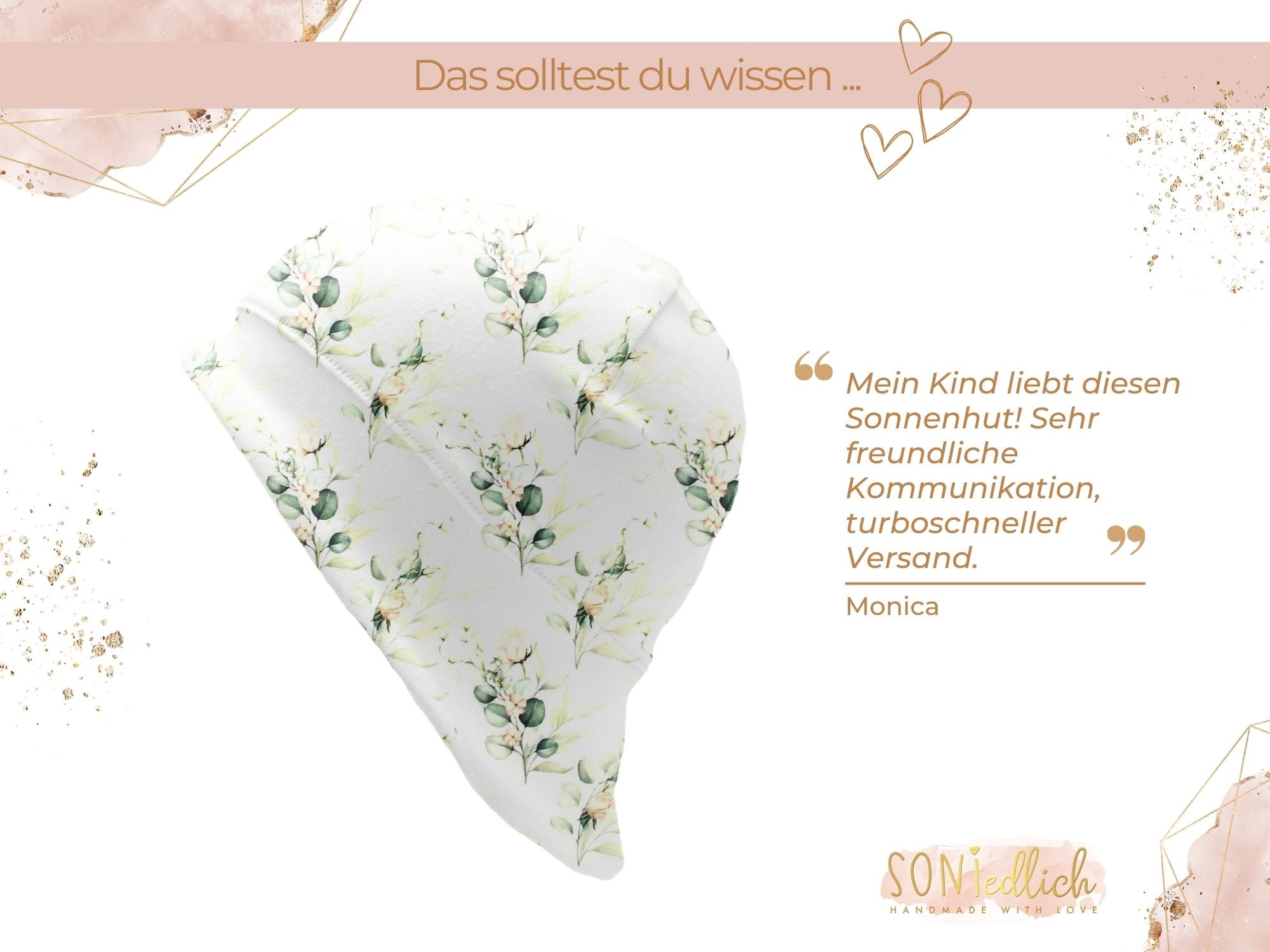 Sonnenhut für Babys und Kinder „Eukalyptus“ Bewertung