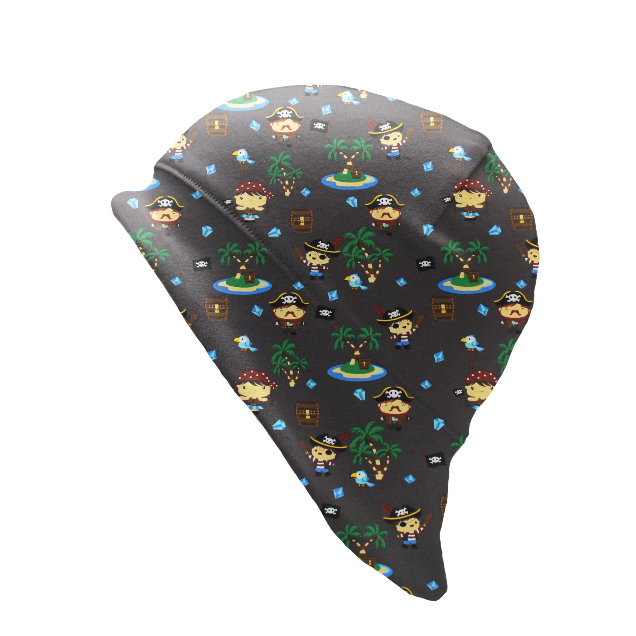 Sonnenhut für Babys und Kinder „Inselpiraten dunkelbraun“
