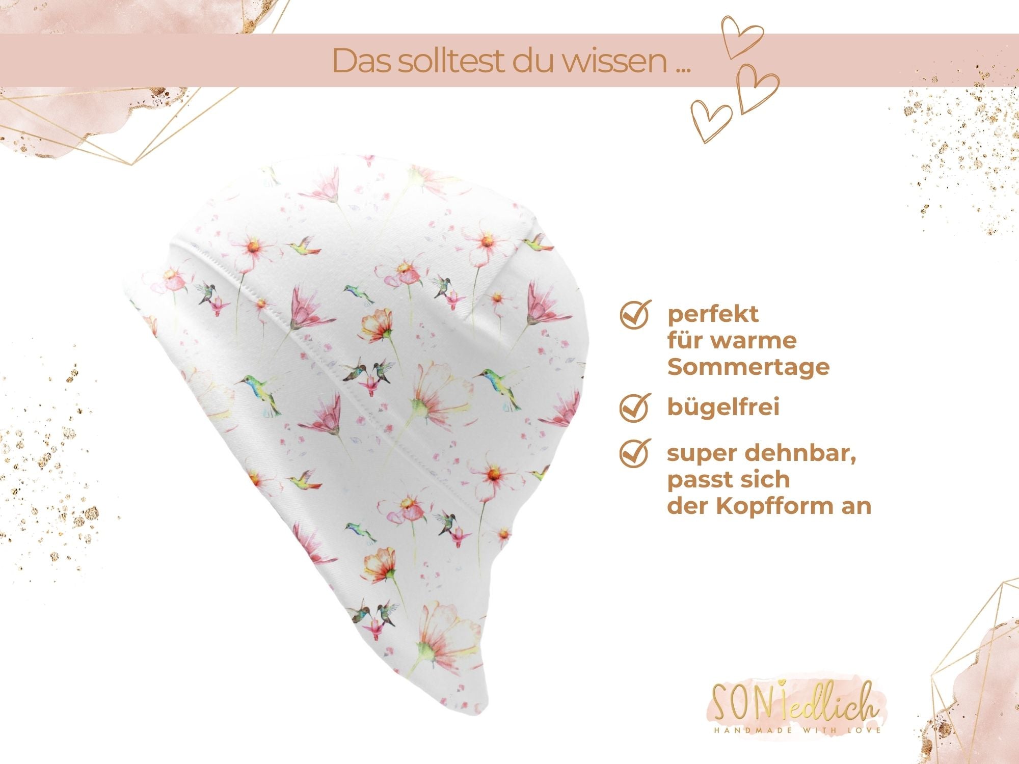 Sonnenhut für Babys und Kinder „little Kolibri“ Beschreibung