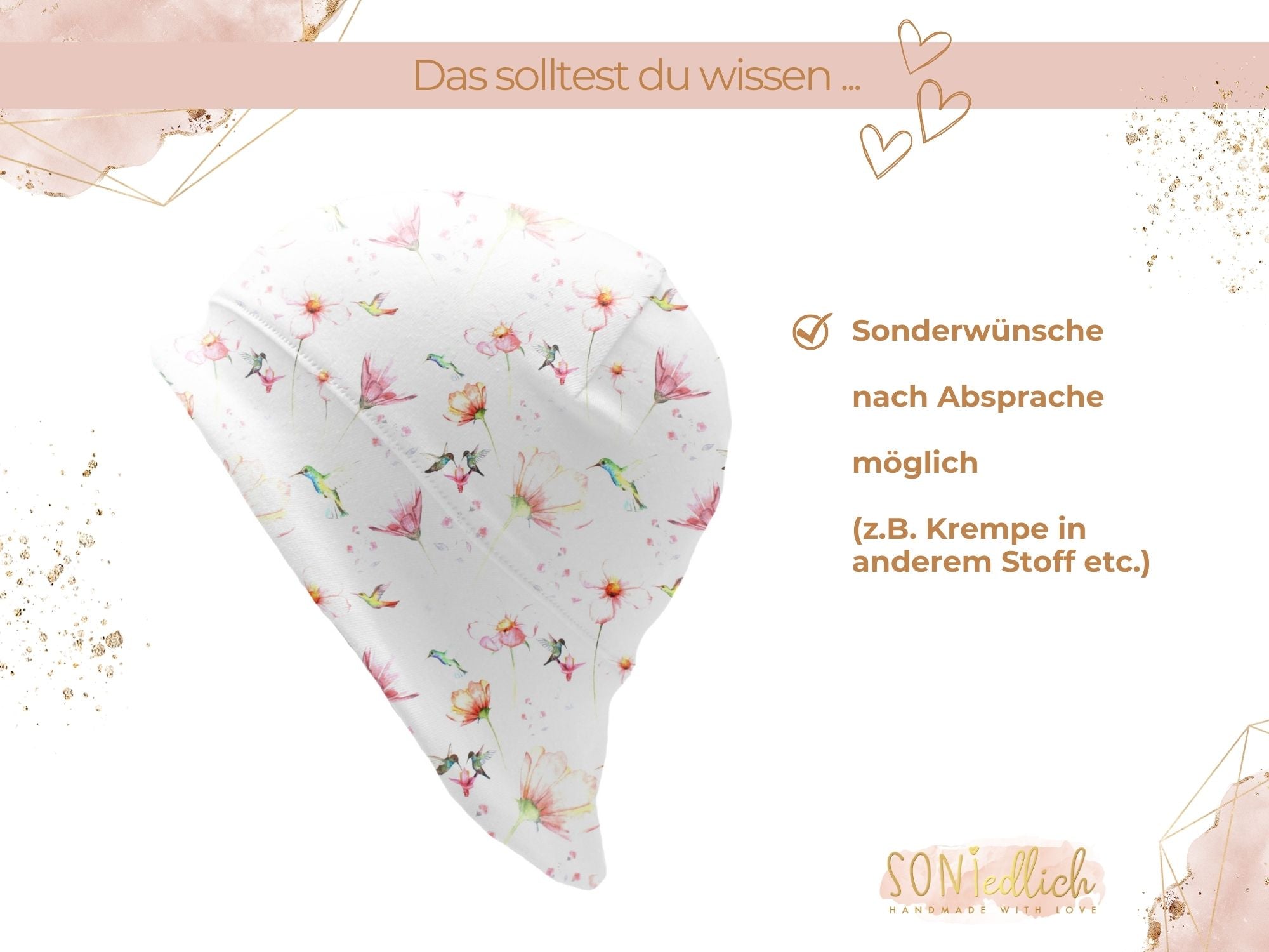 Sonnenhut für Babys und Kinder „little Kolibri“ Sonderwünsche