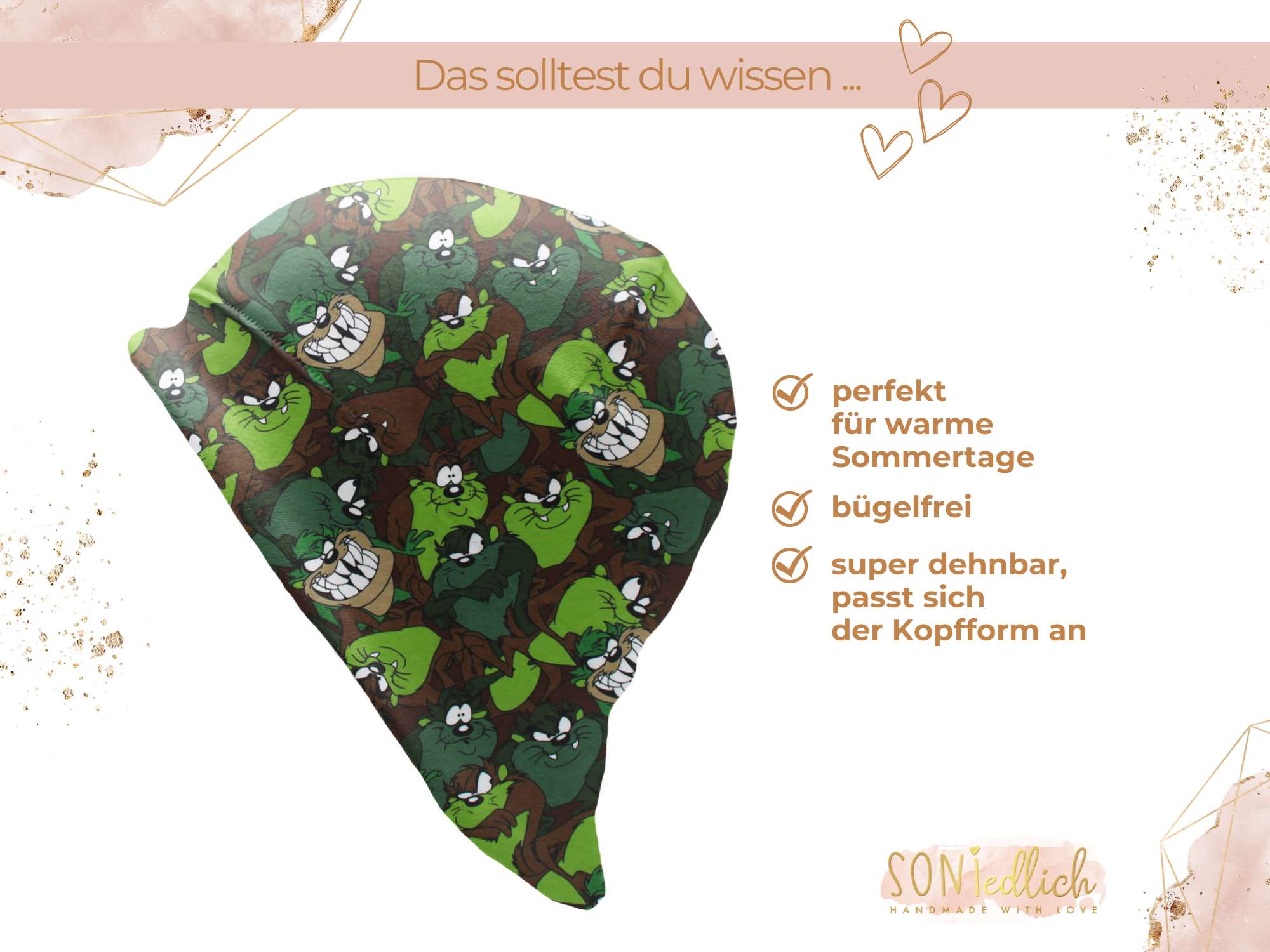 Sonnenhut für Babys und Kinder „Monster“ Beschreibung