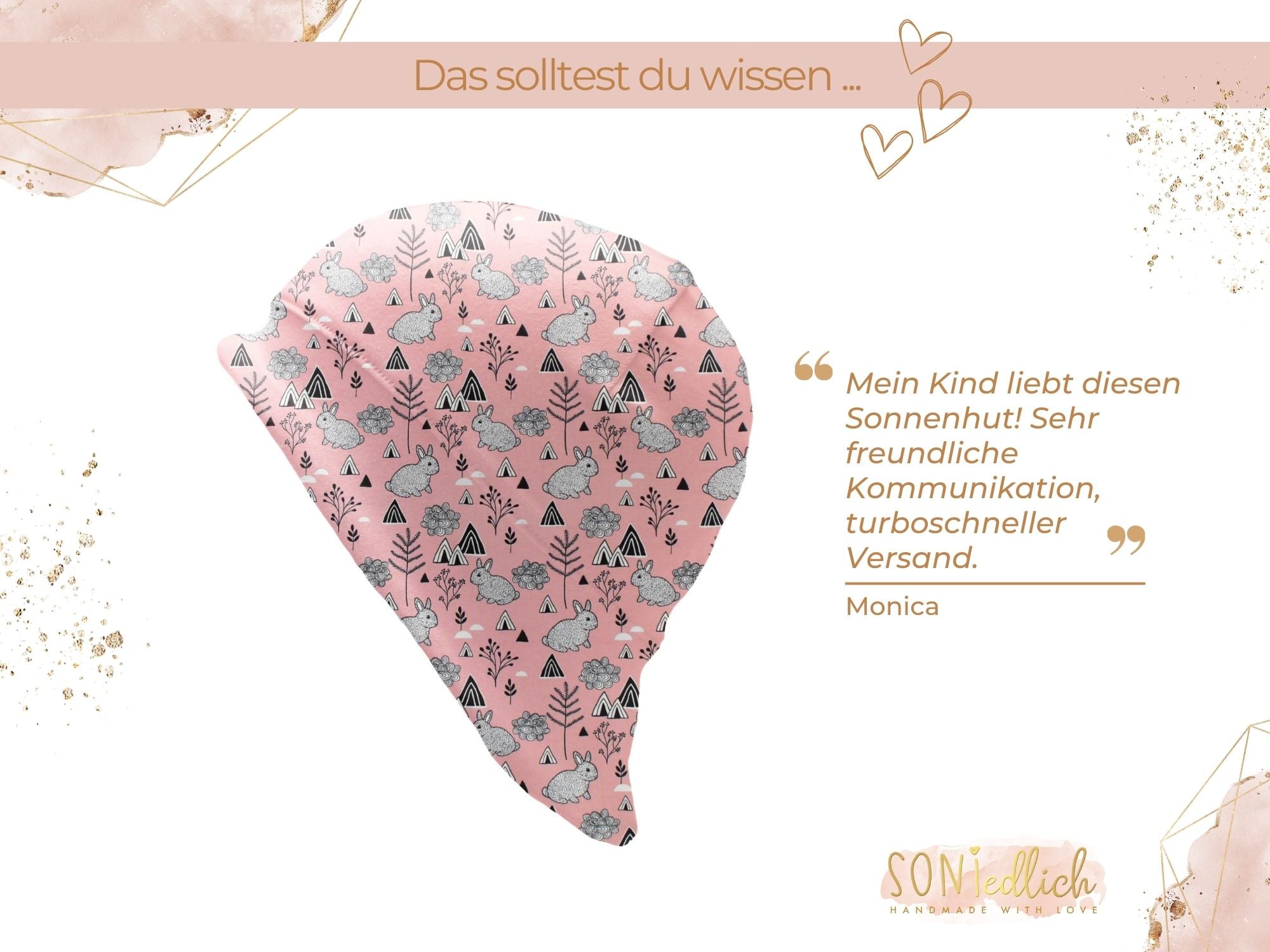 Sonnenhut für Babys und Kinder „mountain bunny“ Bewertung