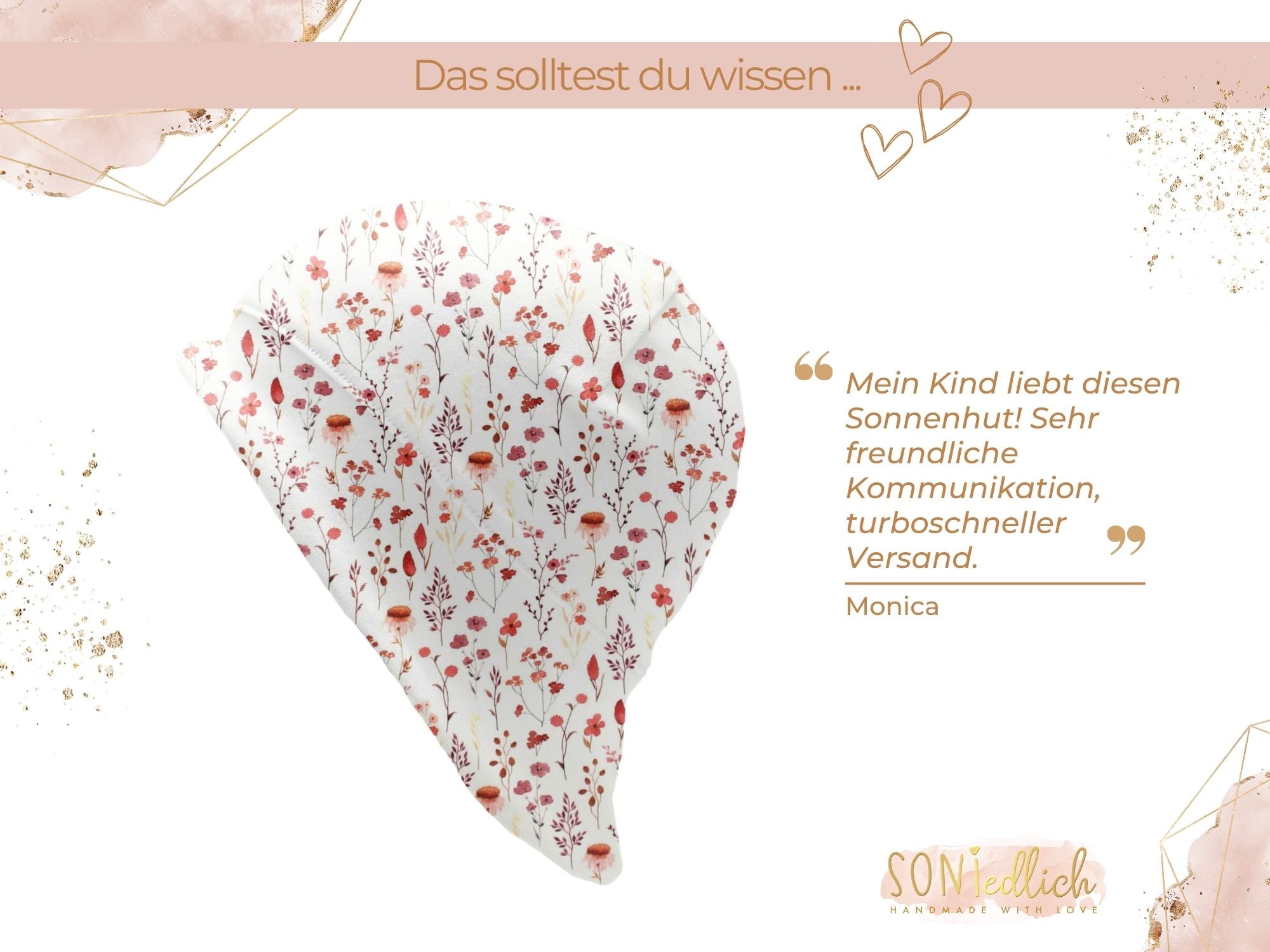 Sonnenhut für Babys und Kinder „sunset flowers“ Bewertung
