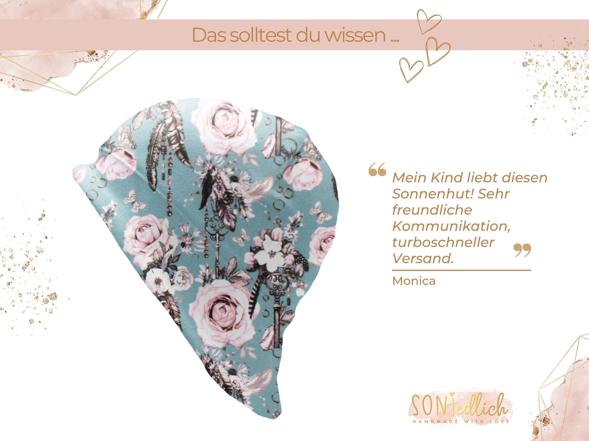 Sonnenhut für Babys und Kinder „sweet keys“ Bewertung