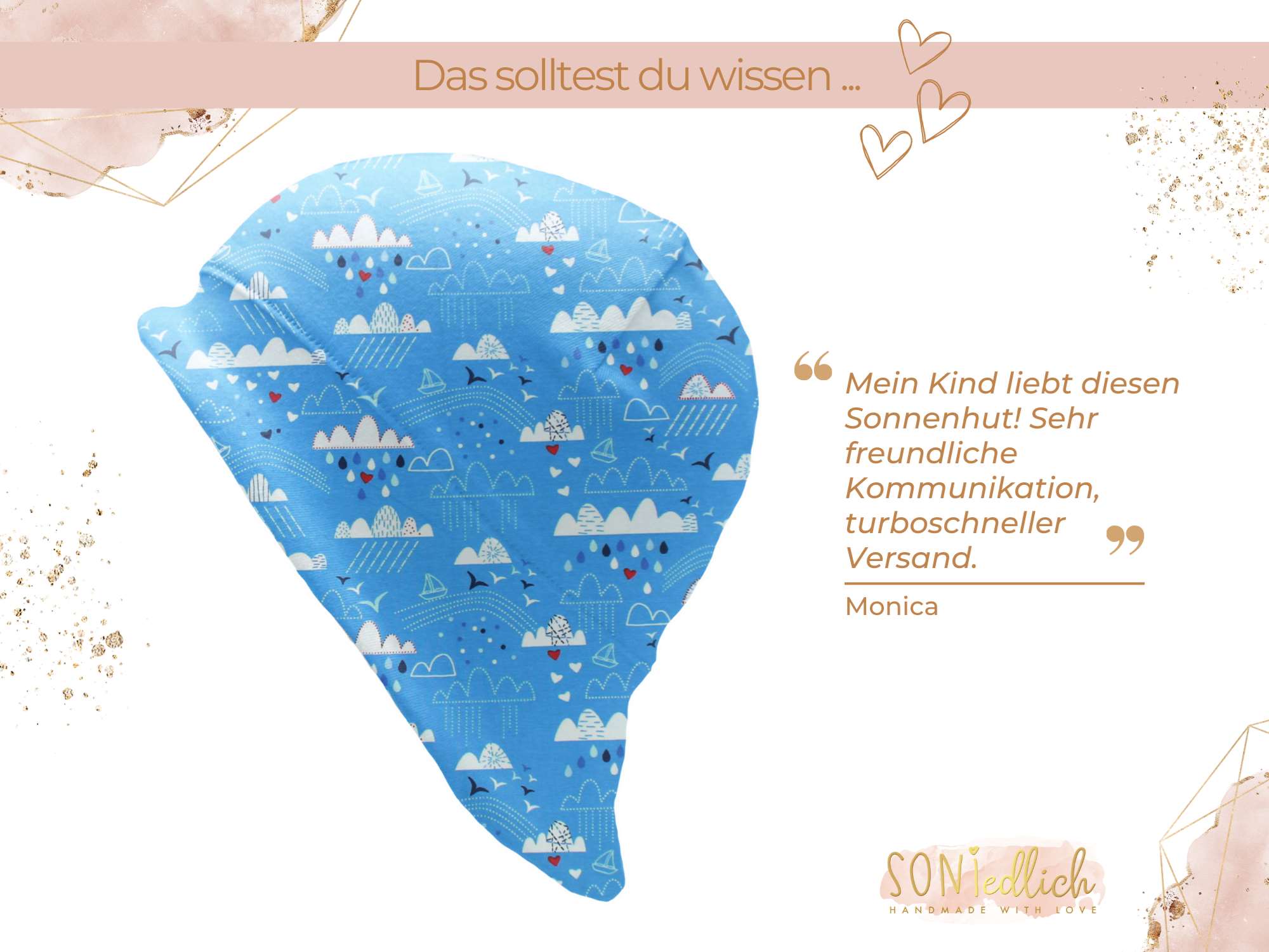 Sonnenhut für Babys und Kinder „Wolken“ Bewertung