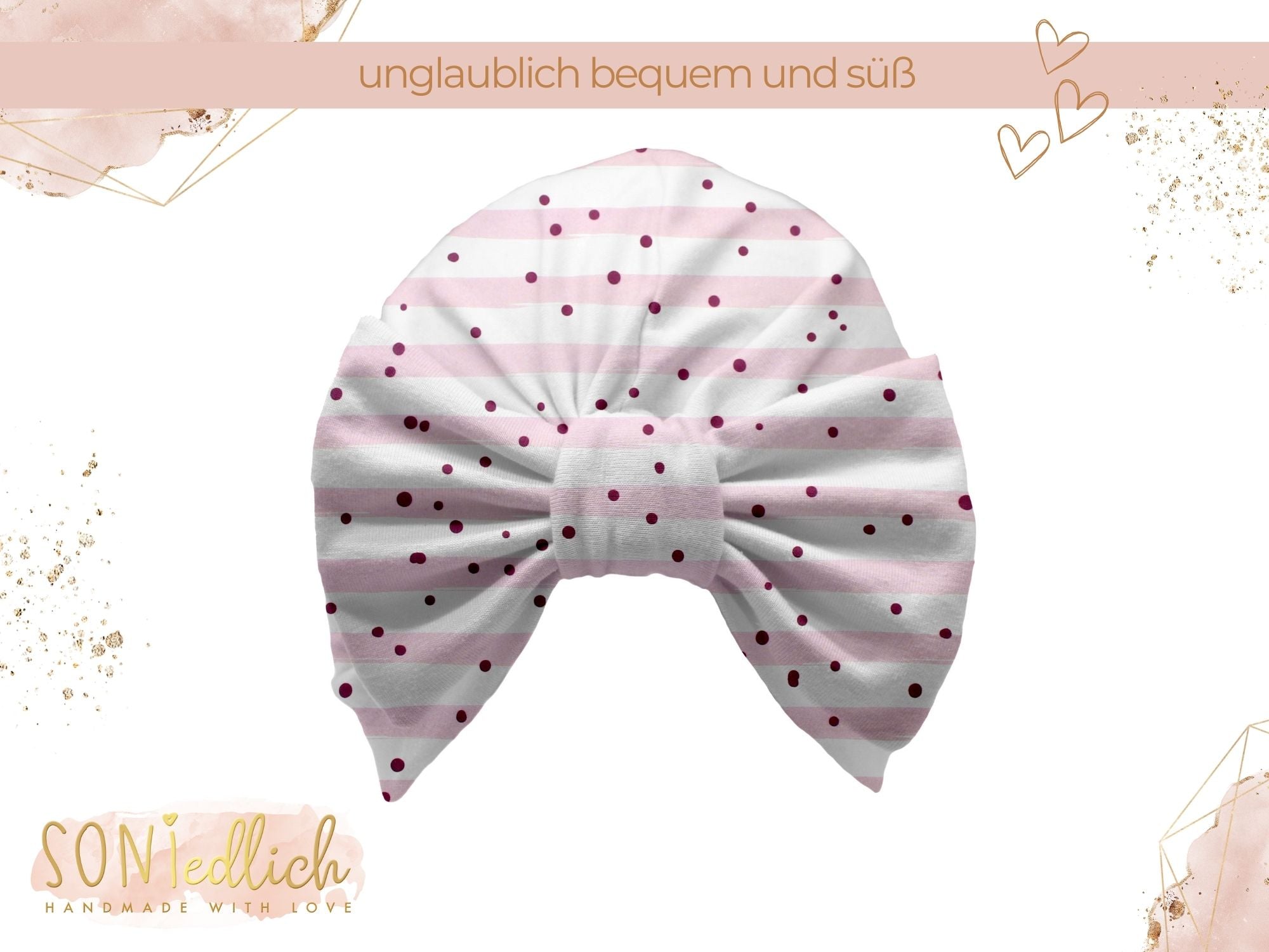 Turbanmütze „dotties and stripes“ Ansicht