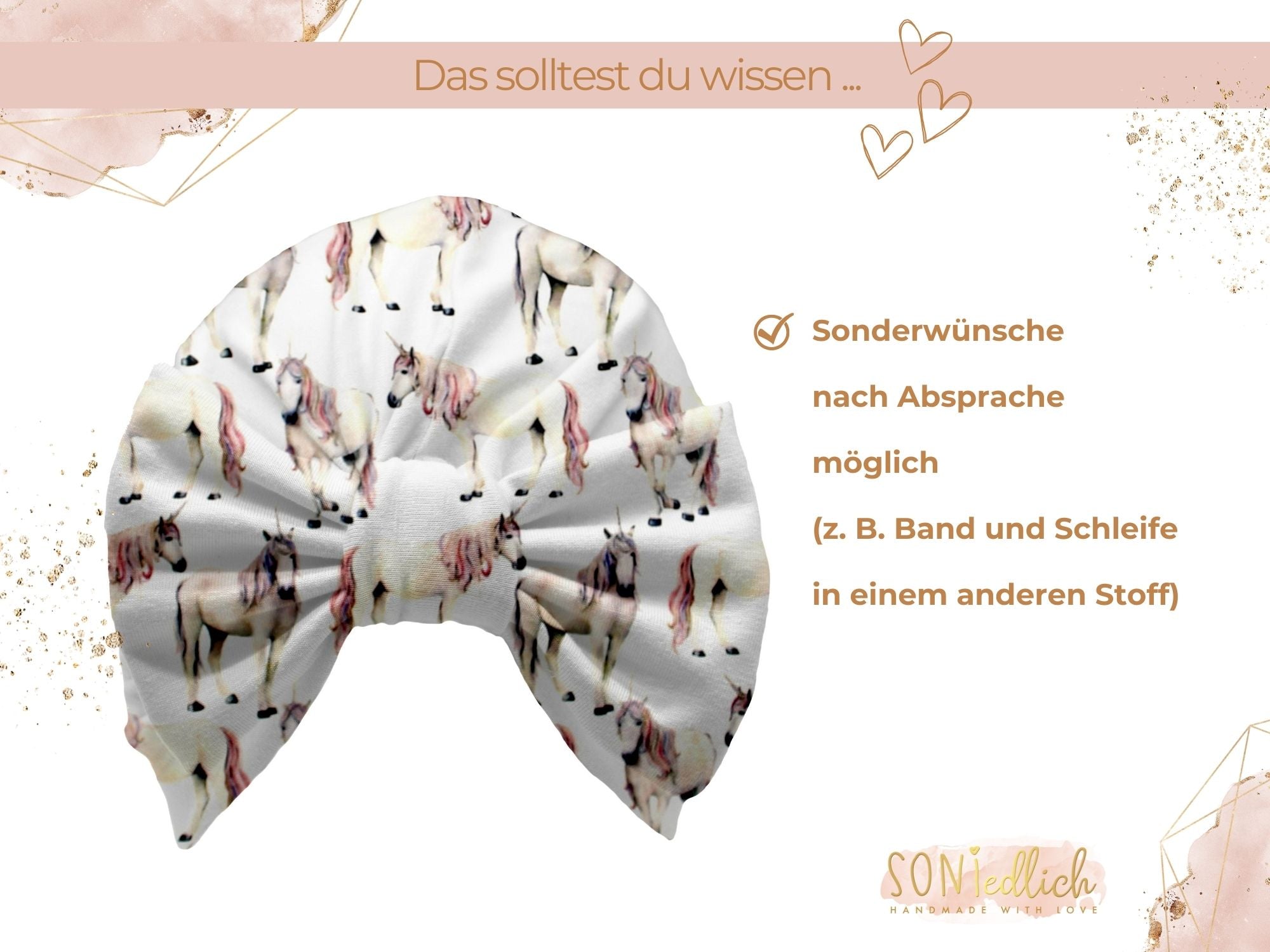 Turbanmütze „Einhorn“ Sonderwünsche