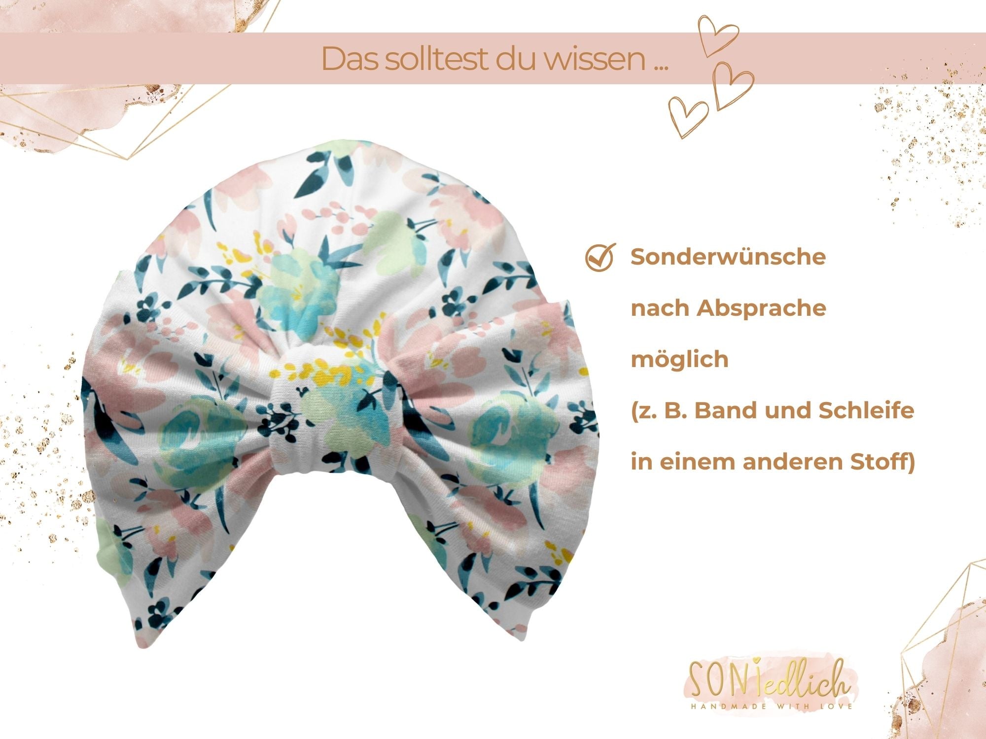 Turbanmütze „flowergarden“ Sonderwünsche