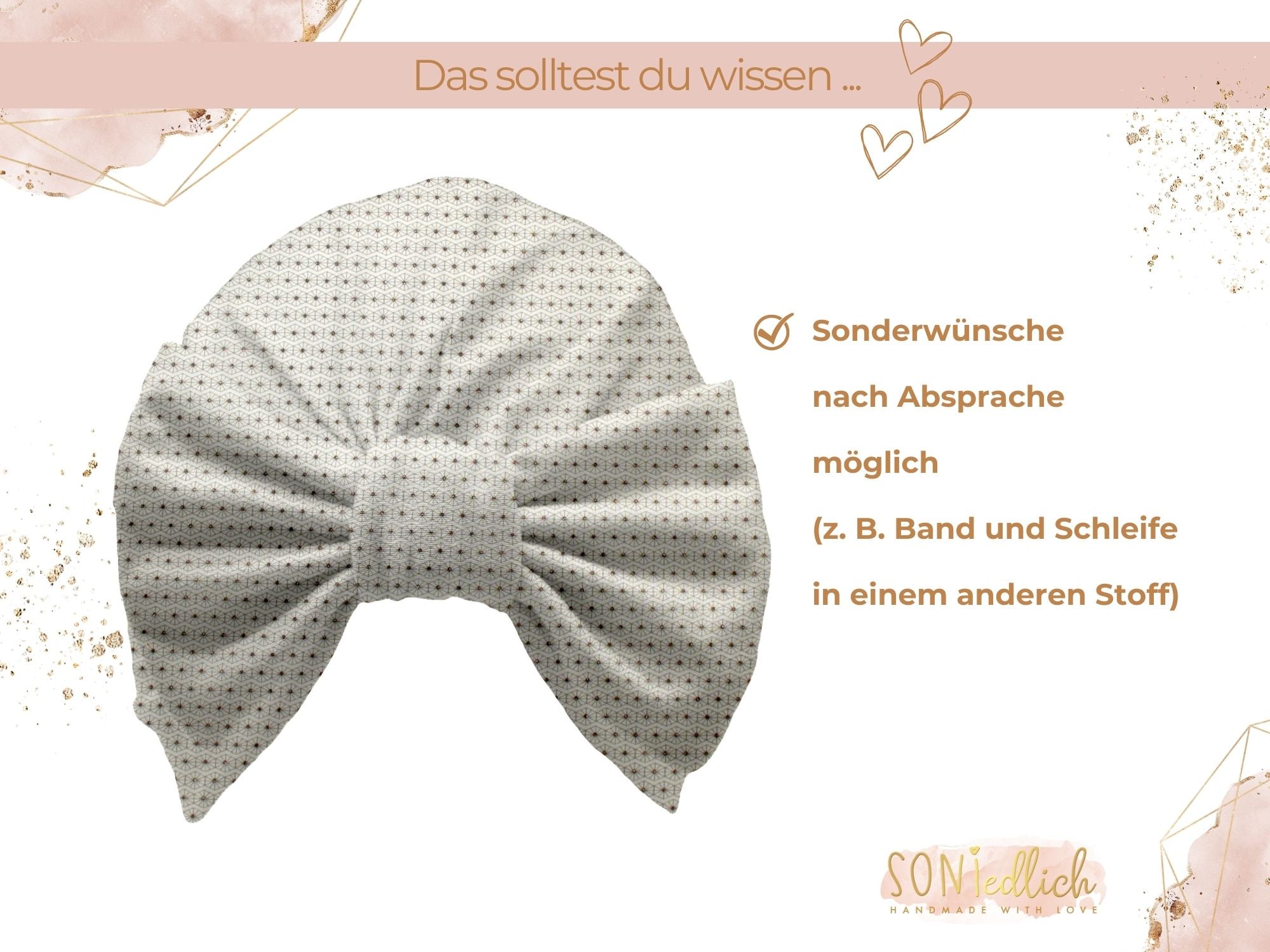 Turbanmütze „golden geometrics“ Sonderwünsche
