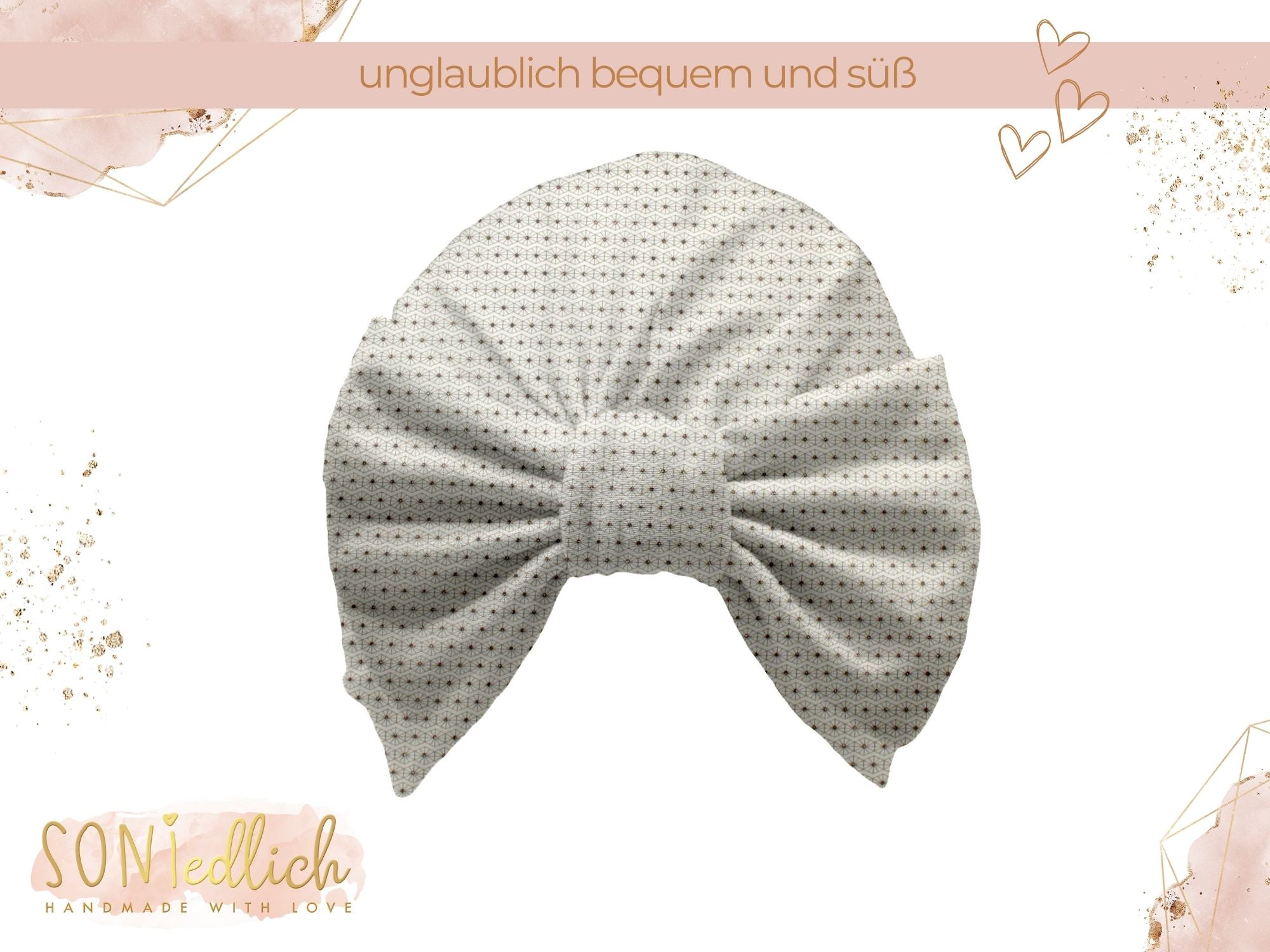 Turbanmütze „golden geometrics“ Ansicht