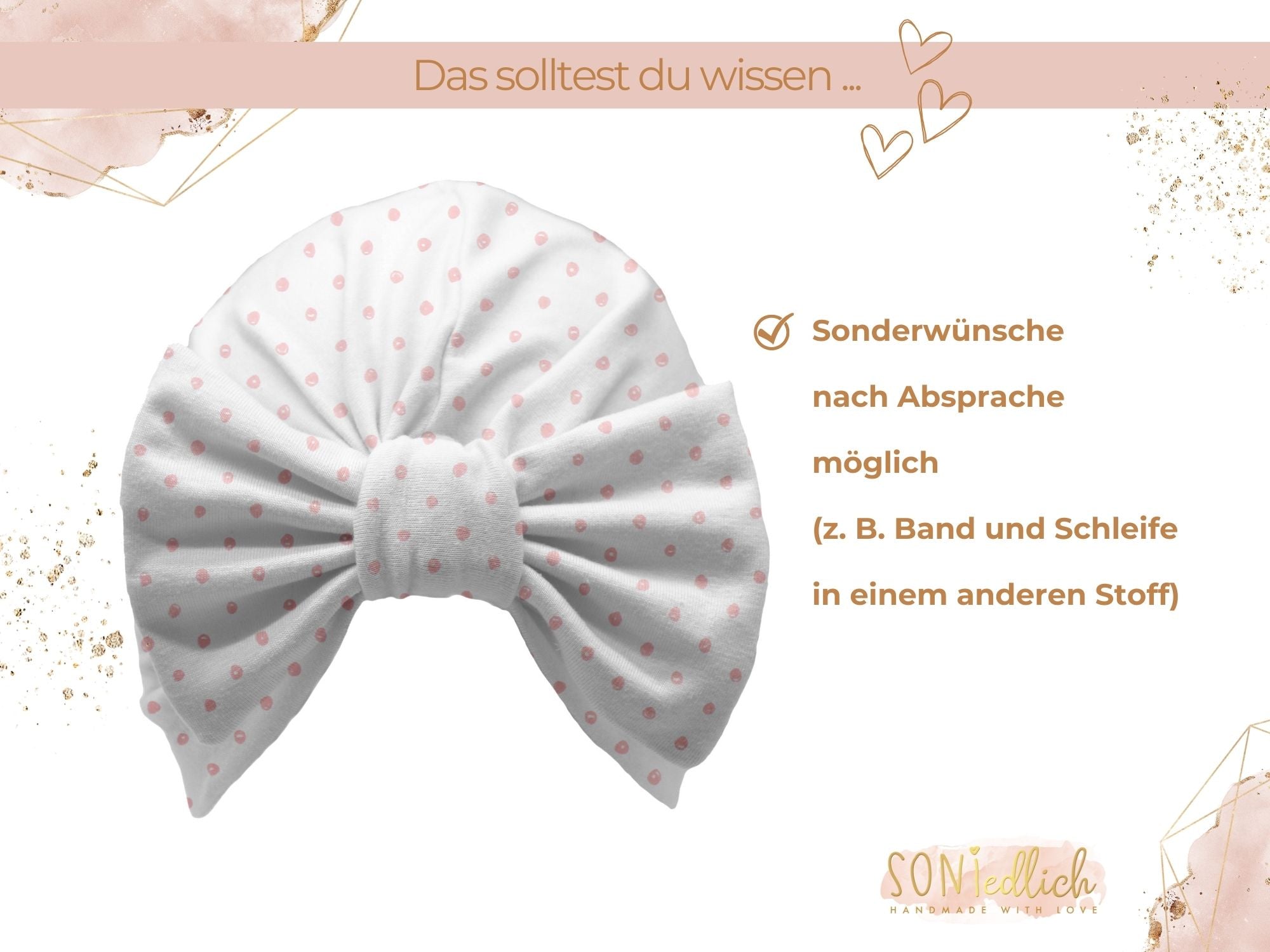 Turbanmütze „Kritzelpunkte“ Sonderwünsche