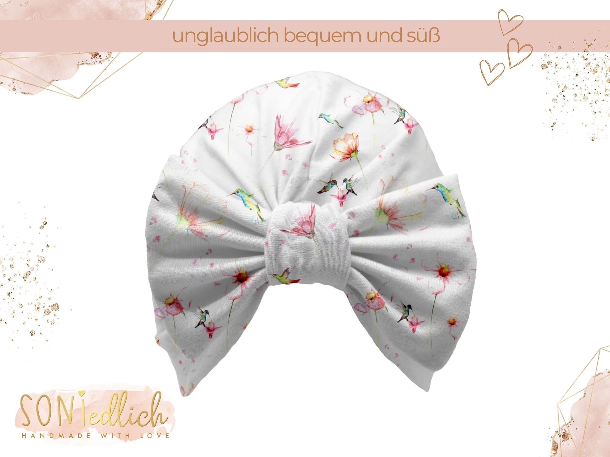 Turbanmütze „little Kolibri“ Ansicht