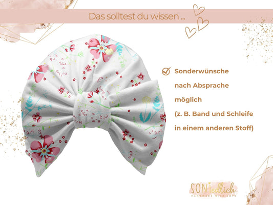 Turbanmütze „lovely flowers“ Sonderwünsche