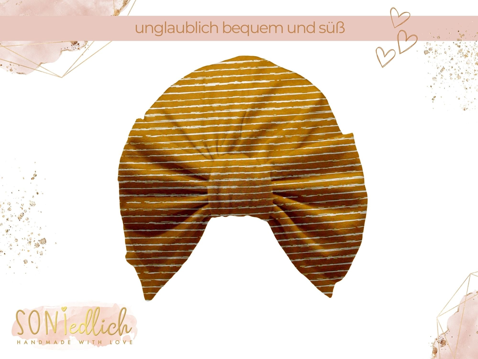 Turbanmütze „painted lines, senf“ Ansicht