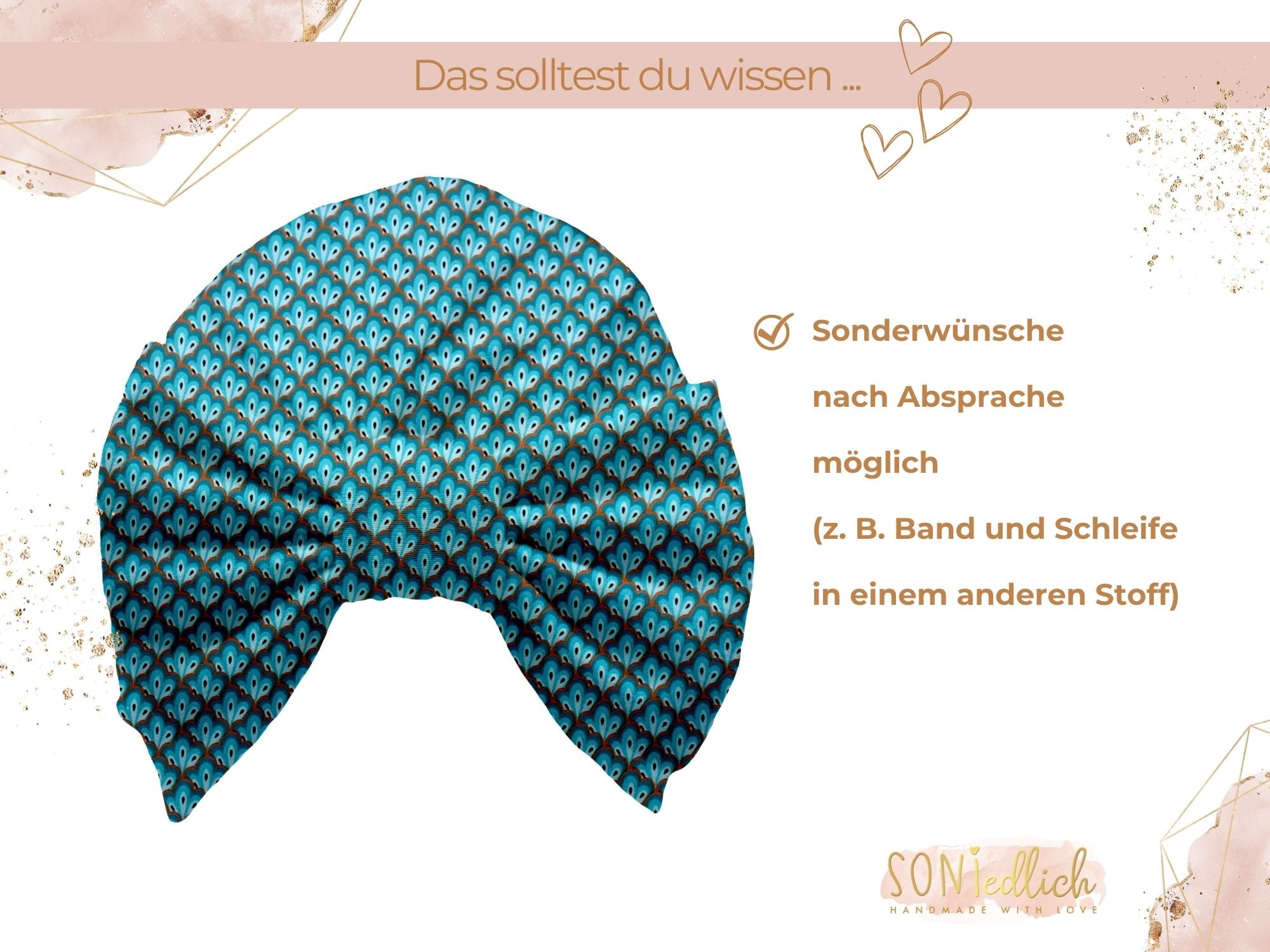 Turbanmütze „Pfauenauge“ Sonderwünsche
